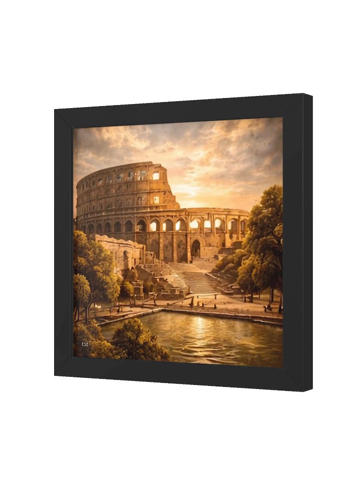 Antikes Rom: Kolosseum im goldenen Abendlicht Vibrant Ayous Wood Framed Matte Poster product image (17)