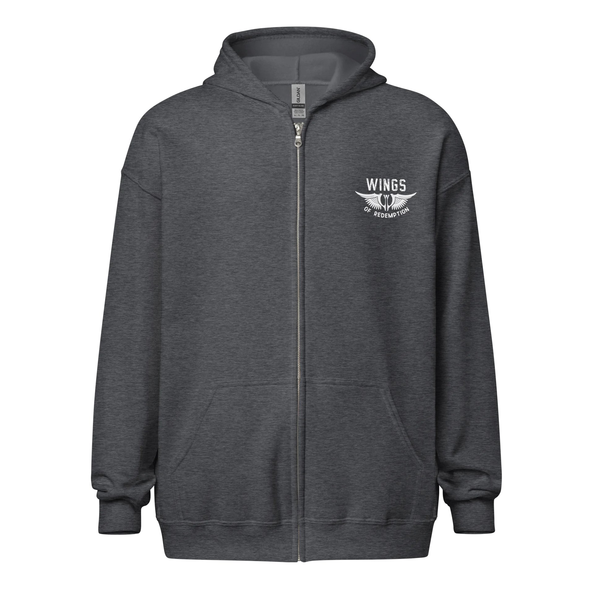 [WOR Shop] Piemp - Unisex Zip Graphic Hoodie [white front] product image (2)