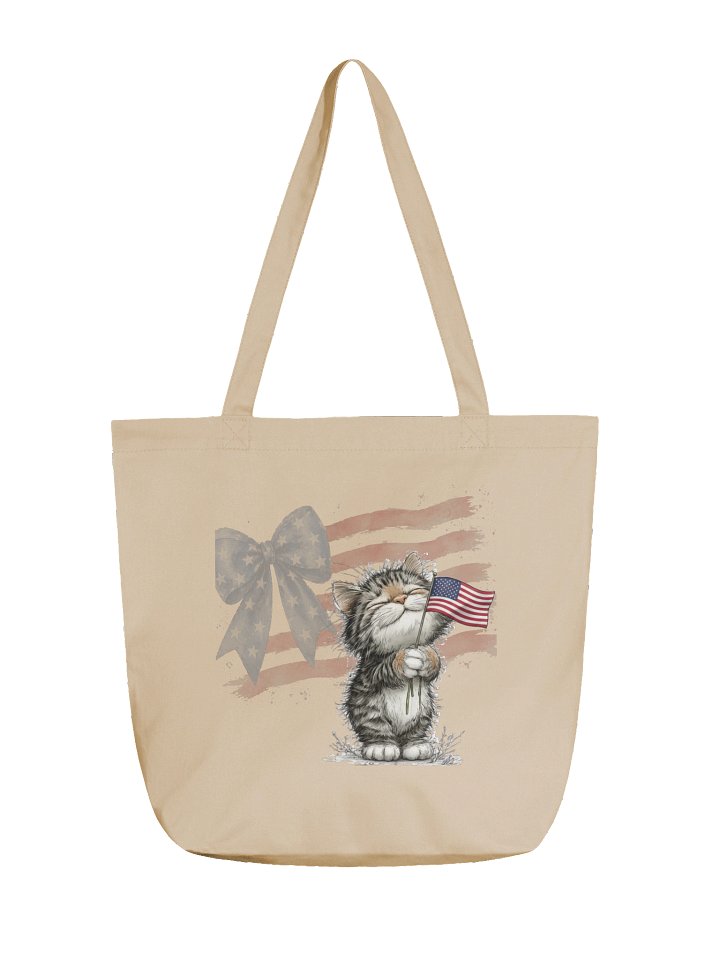 Patriotic Kitten Tote Bag product image (1)