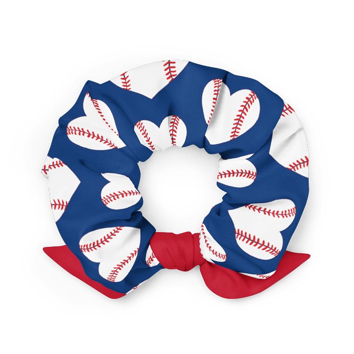 Baseball Hearts All-Over Print Scrunchie product image (2)