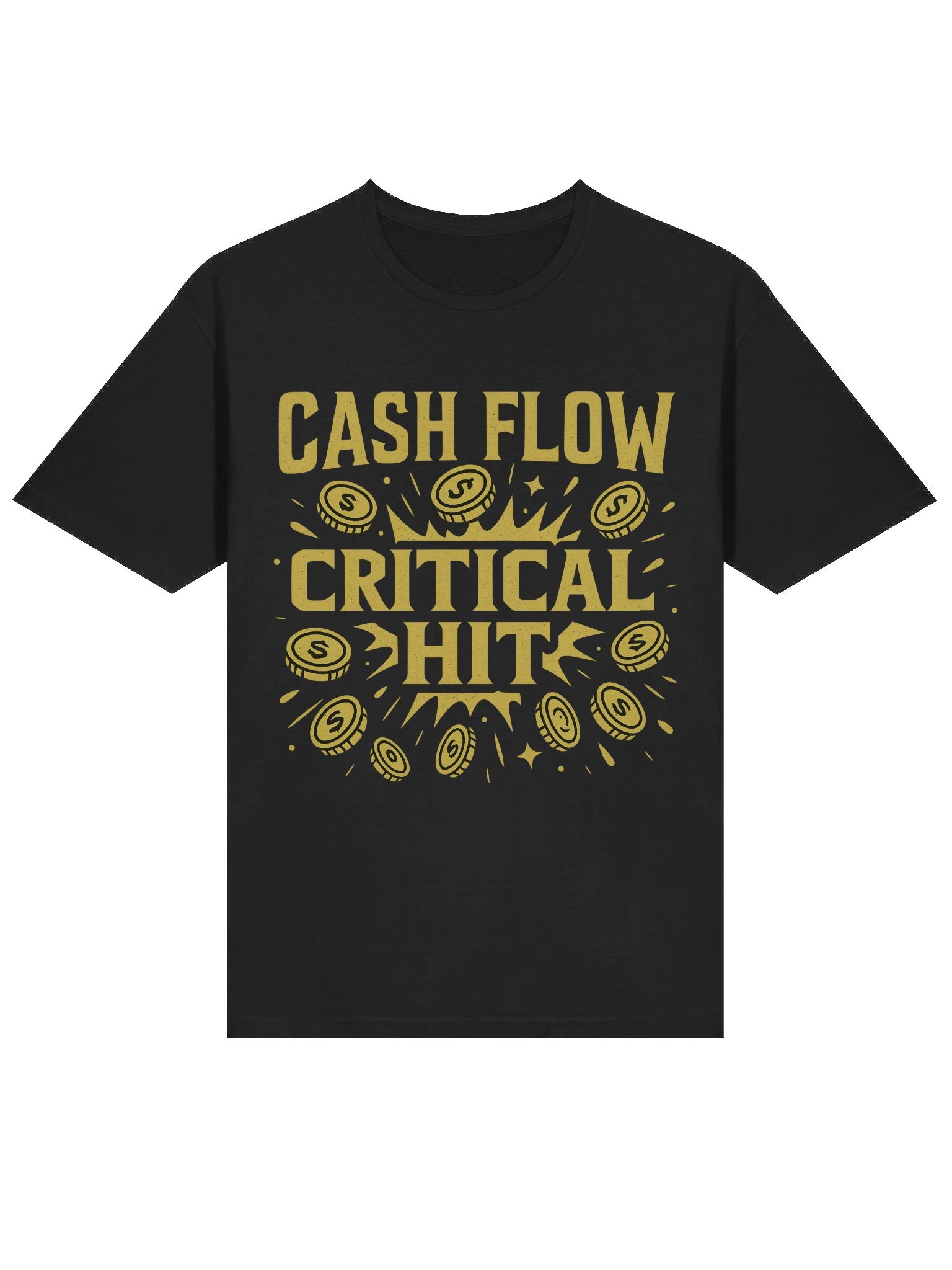 Cash Flow Critical Hit – Funny RPG Gamer Hustle T-Shirt product image (3)