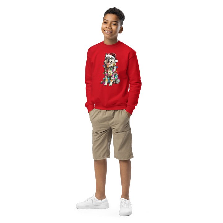 Funny Christmas Alaskan Malamute(Gray) Youth Sweatshirt product image (1)