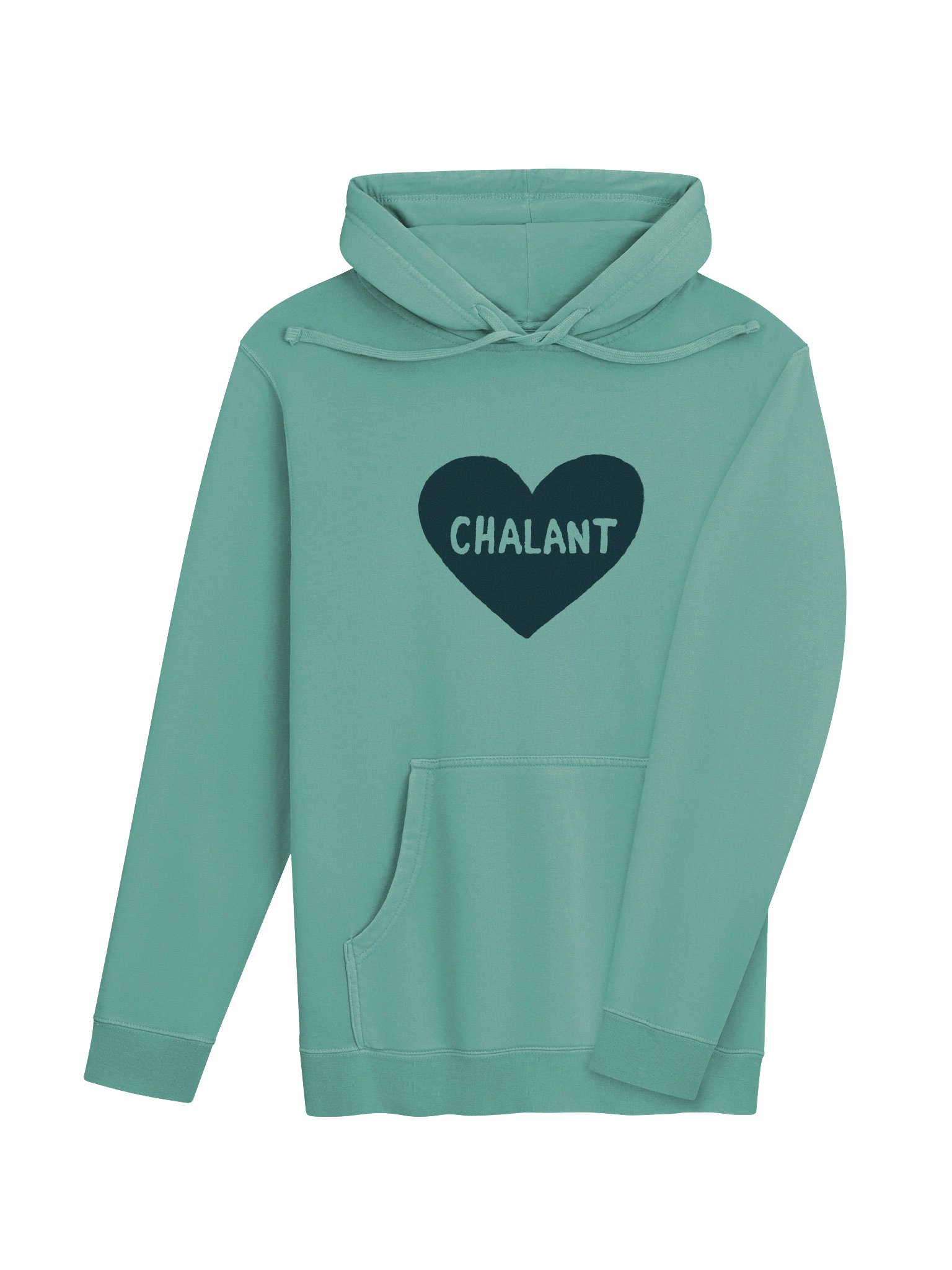 < CHALANT 3 double teal pigment hoodie product image (4)