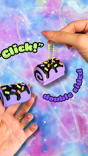 This cutie cake roll fidget got a Spooky makeover 👻 🎃 🕷️ 
Available now! 

[anxiety relief toy, fidget clicker, 3d printed, b...