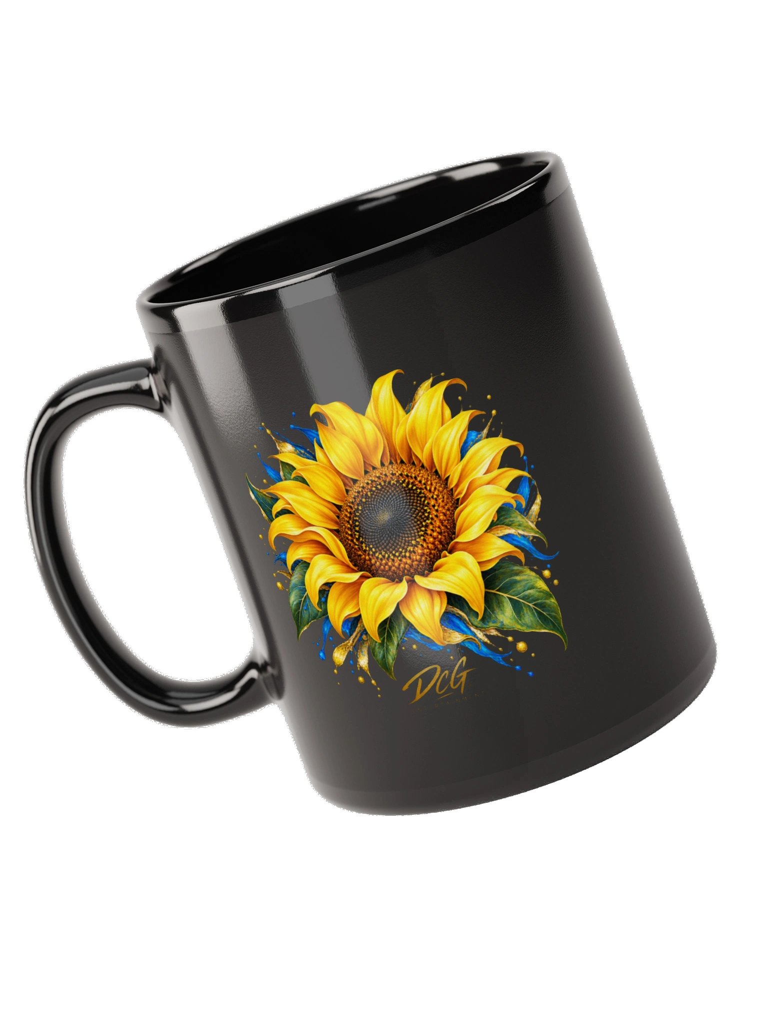 DCG Sunflower Spirit Black Coffee Mug – 11 & 15 oz product image (5)