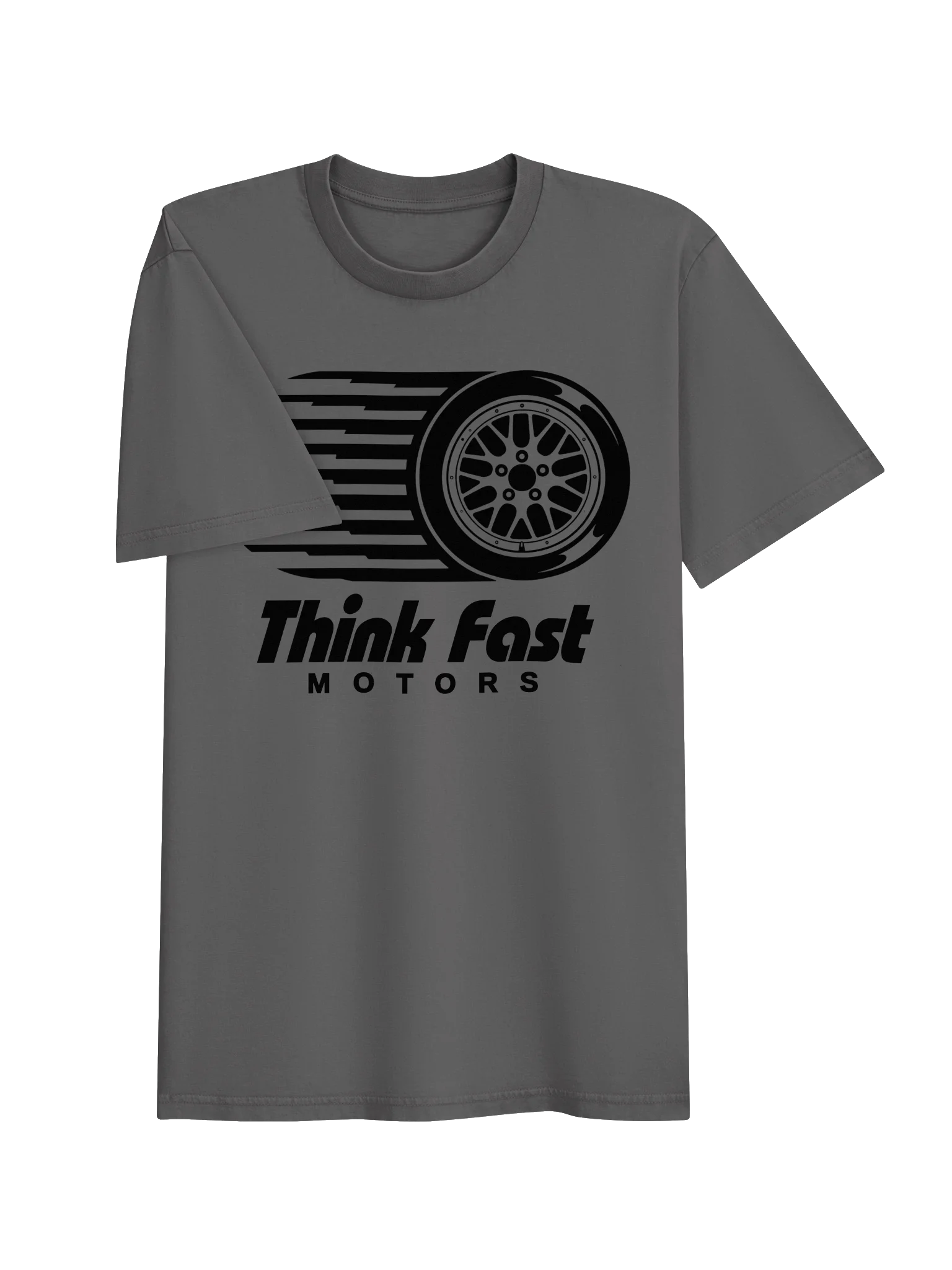 Think Fast Motors Speed Wheel Tee - Grey product image (3)