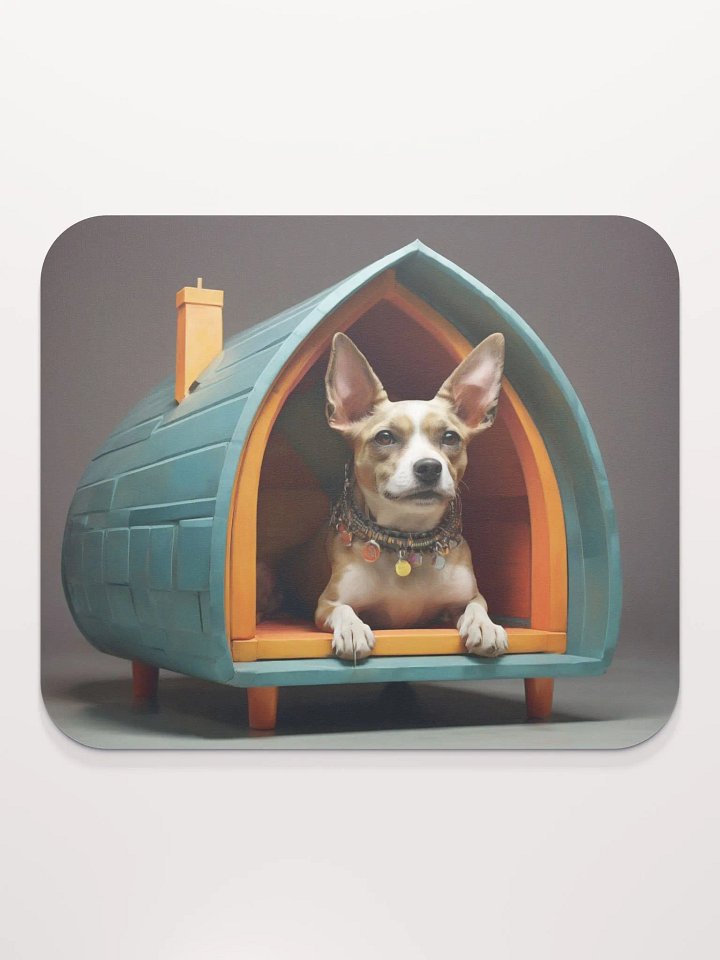 Charming Chihuahua Doghouse Mouse Pad product image (2)