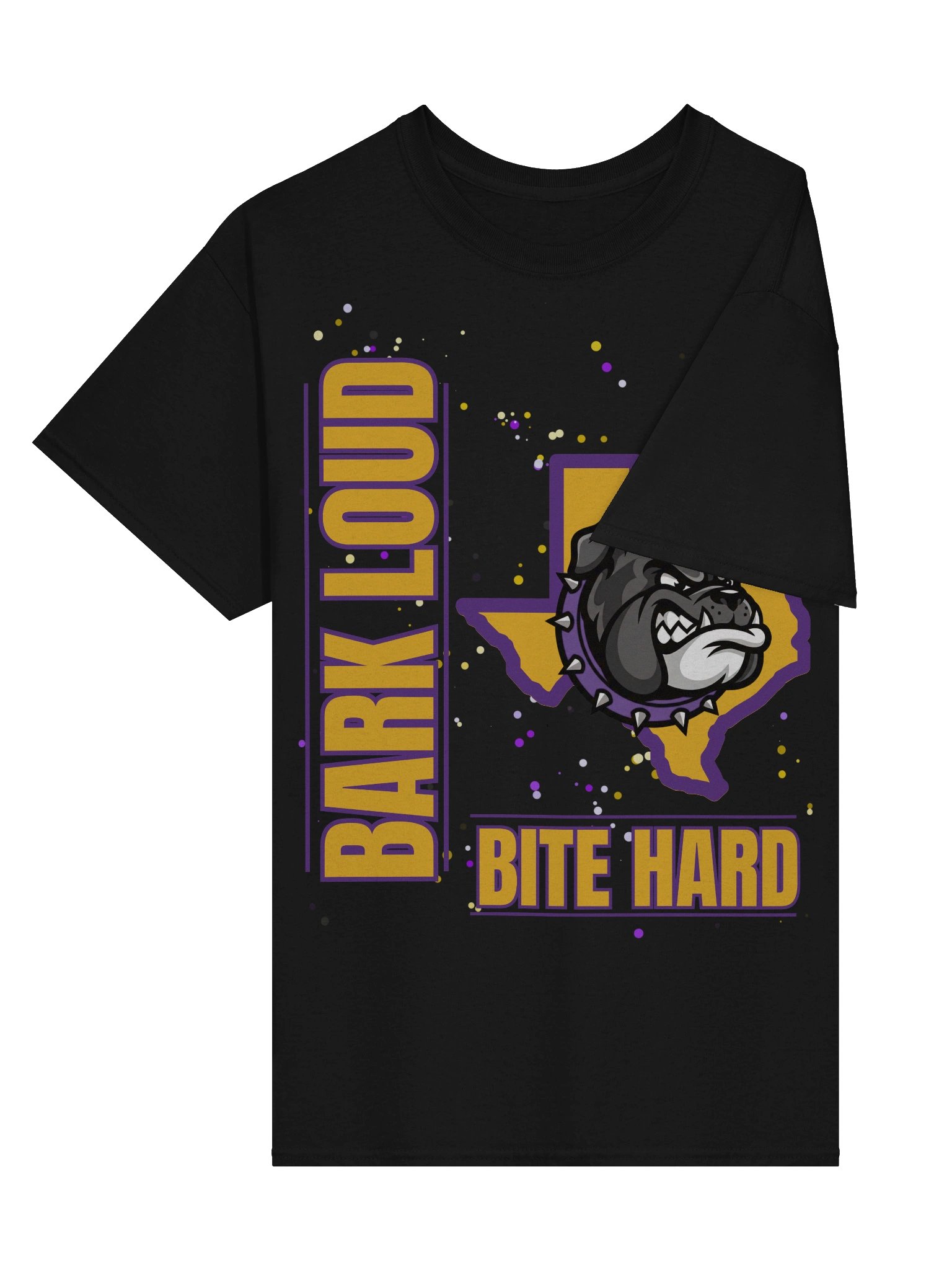 Bark Loud Spirit Tee - Purple on Gold [READ DESCRIPTION FOR CUSTOMIZATION] product image (3)