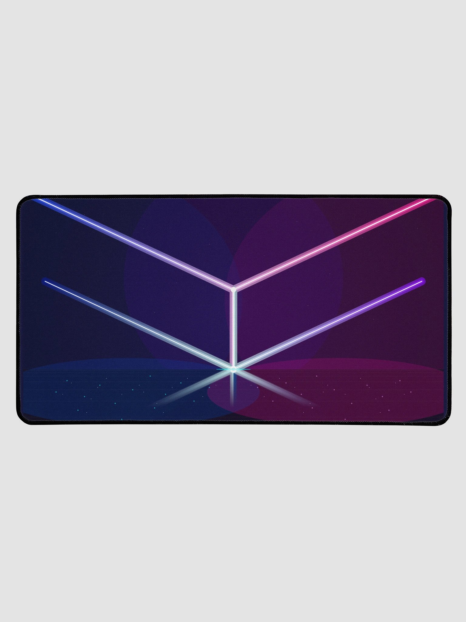 XL Neon Geometric Gaming Desk Mat - 31.5" x 15.5" product image (1)