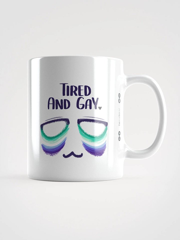 Tired and Gay - Gay Pride Flag Ceramic Mug product image (1)