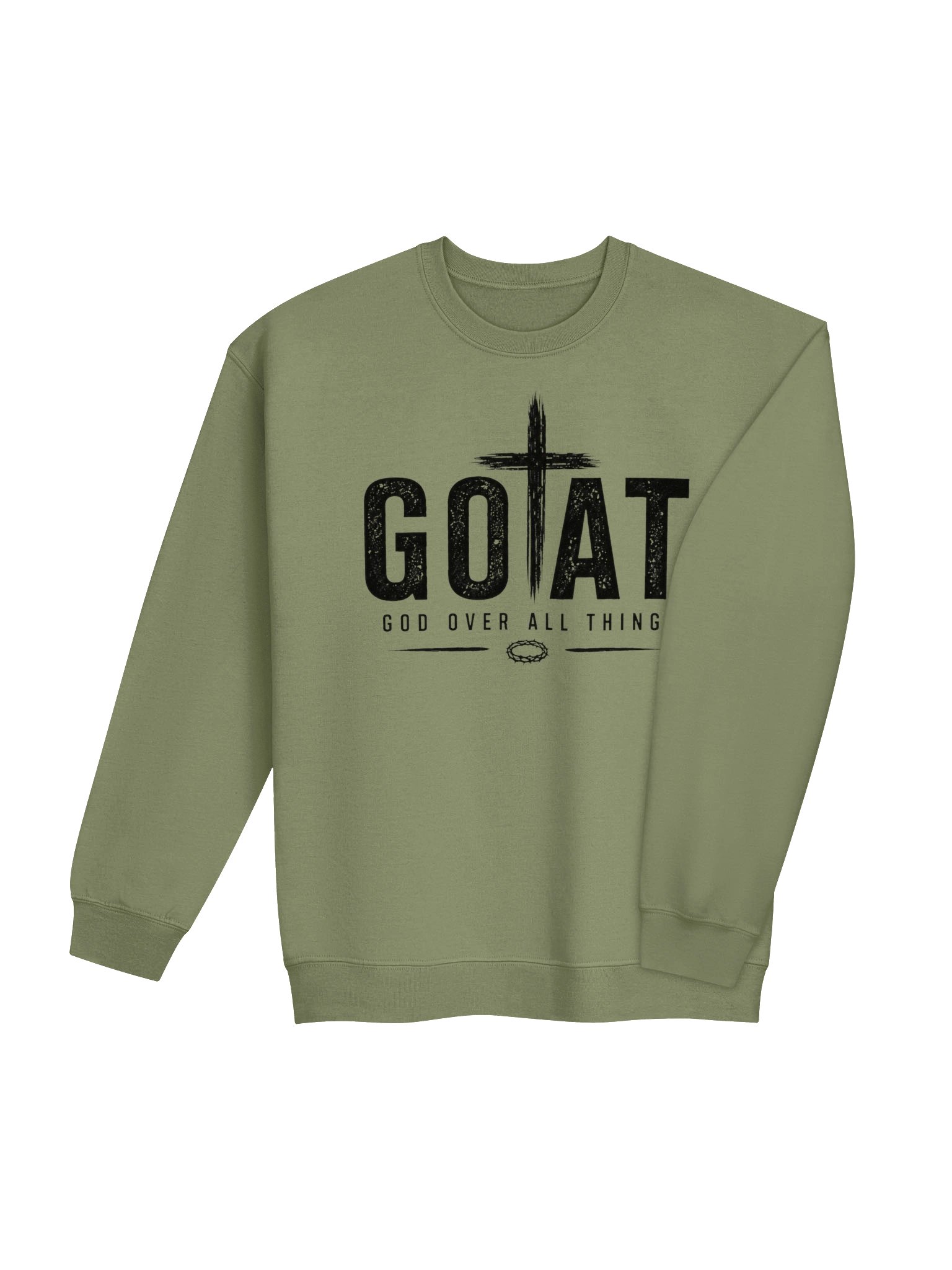 GOAT – God Over All Things Christian Sweatshirt | Inspirational Faith Crewneck | Kingdom Life Co. product image (5)