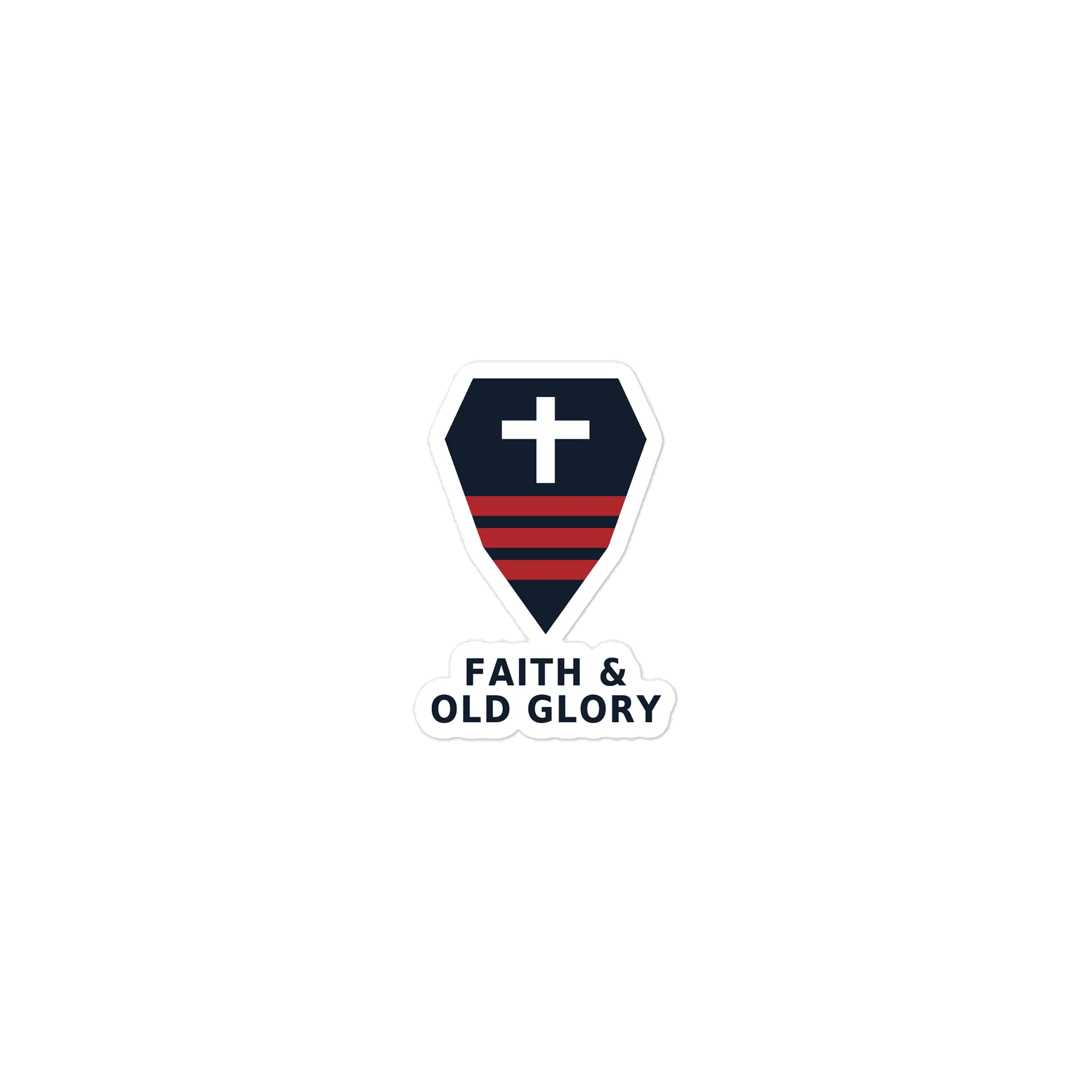 Faith & Old Glory Crest Sticker product image (1)