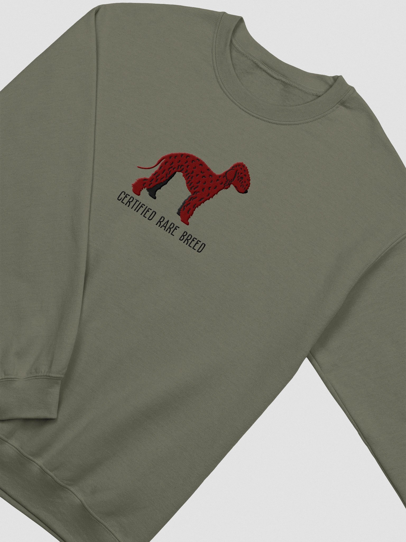 Certified Rare Breed Sweatshirt (Embroidered) of a Bedlington Terrier(Liver) product image (6)