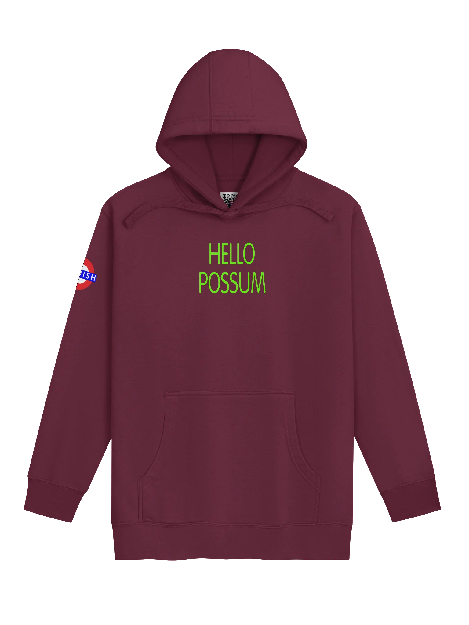 Hello Possum Graphic Hoodie - Lime Green product image (1)