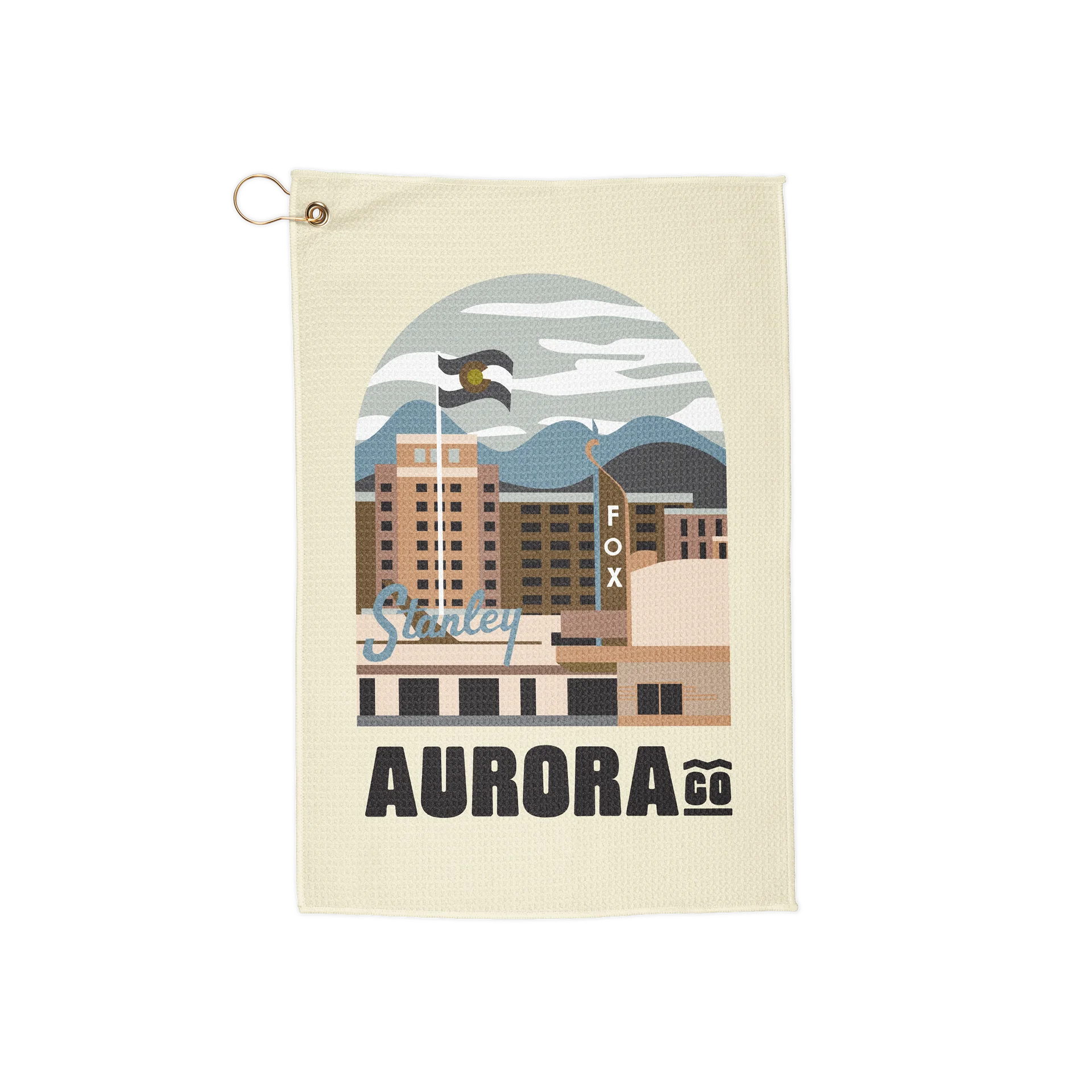 Aurora Cityscape Golf Towel product image (1)