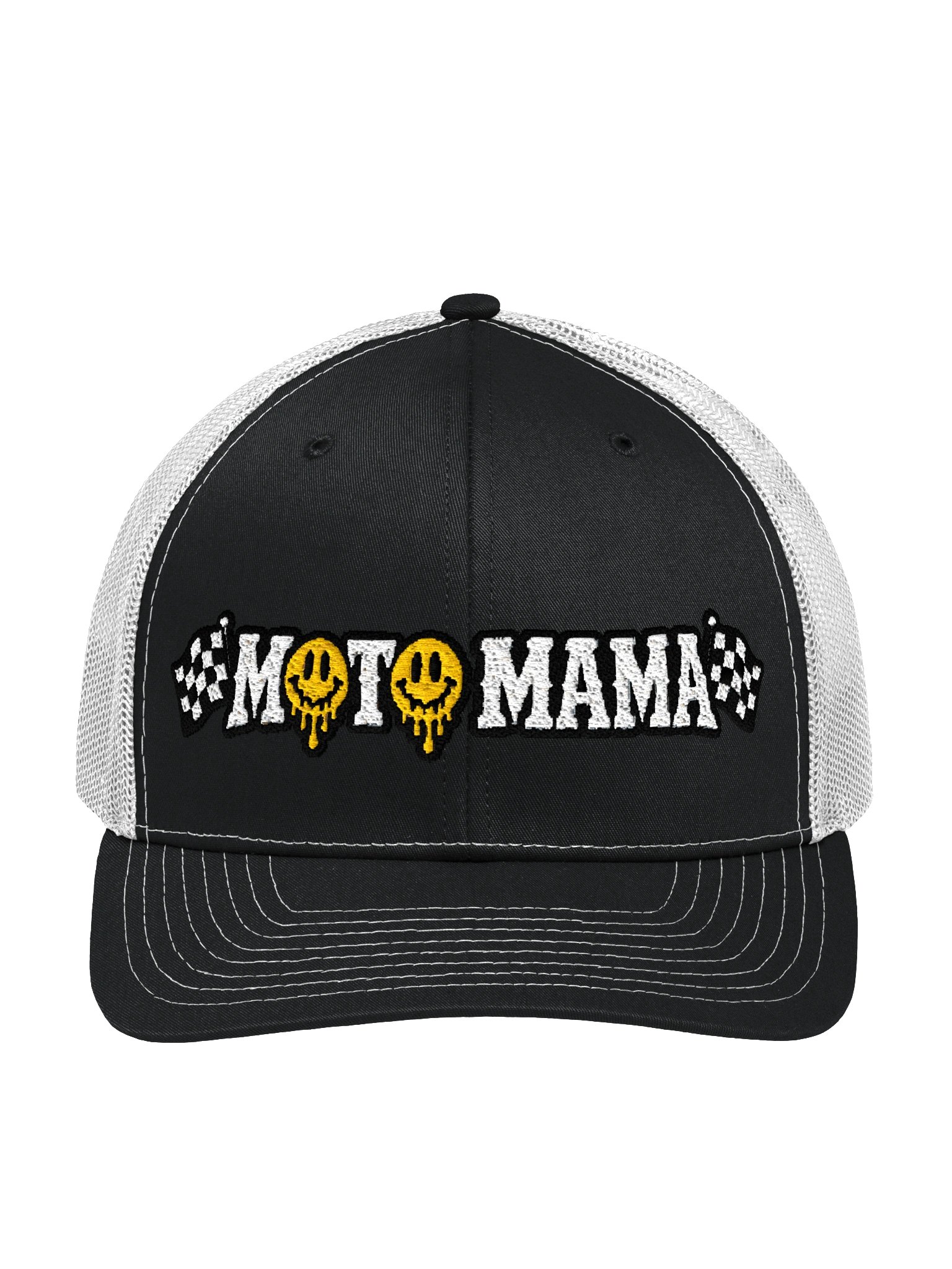 Smiley Moto Mama Richardson Trucker Hat product image (1)