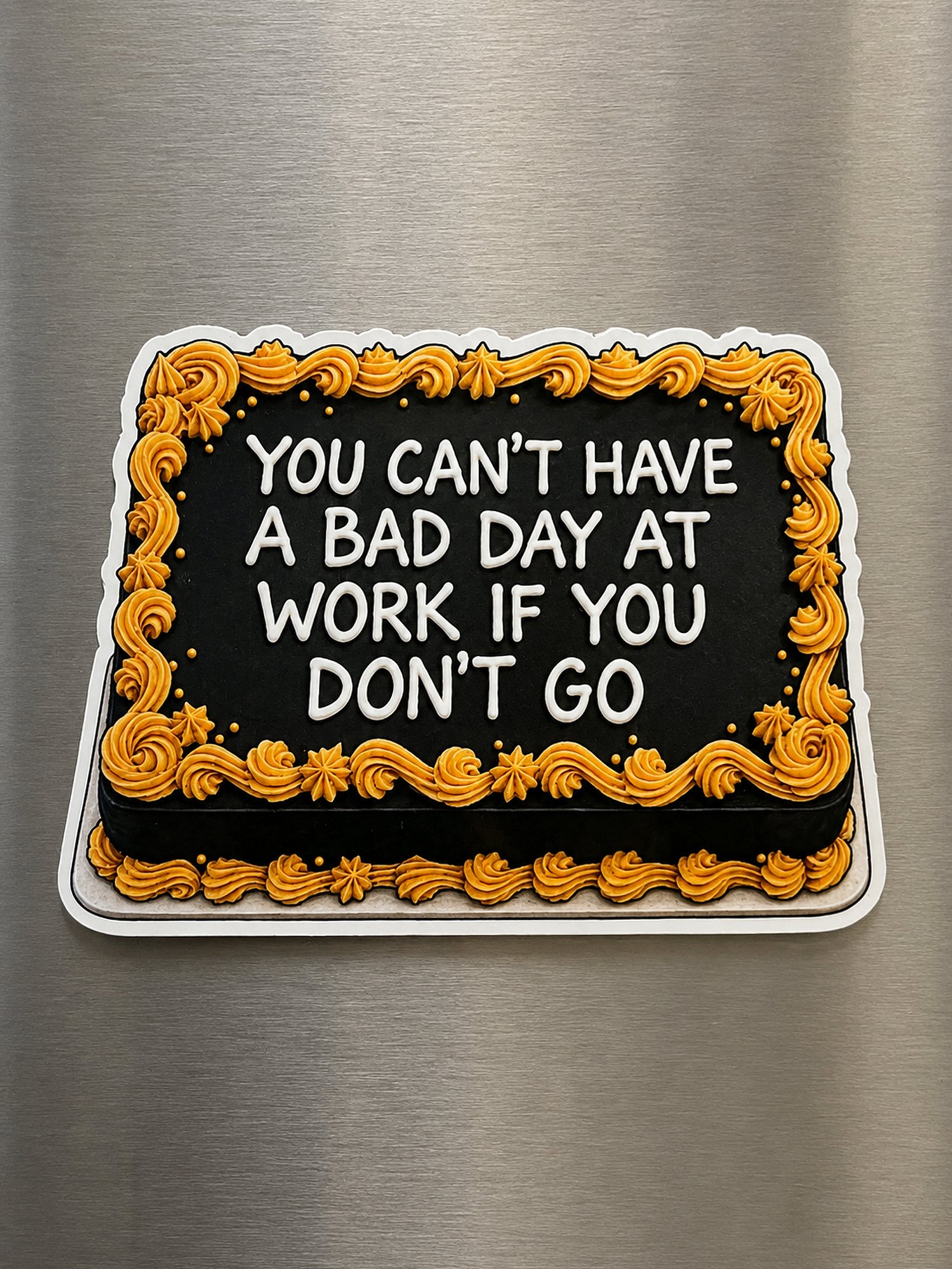 FRIDGE MAGNET: You Can't Have A Bad Day At Work If You Don't Go - FREE SHIPPING product image (1)