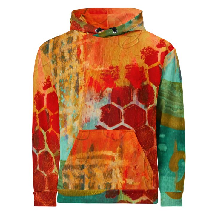 original abstract painting on unisex sweatshirt, hoodie product image (1)