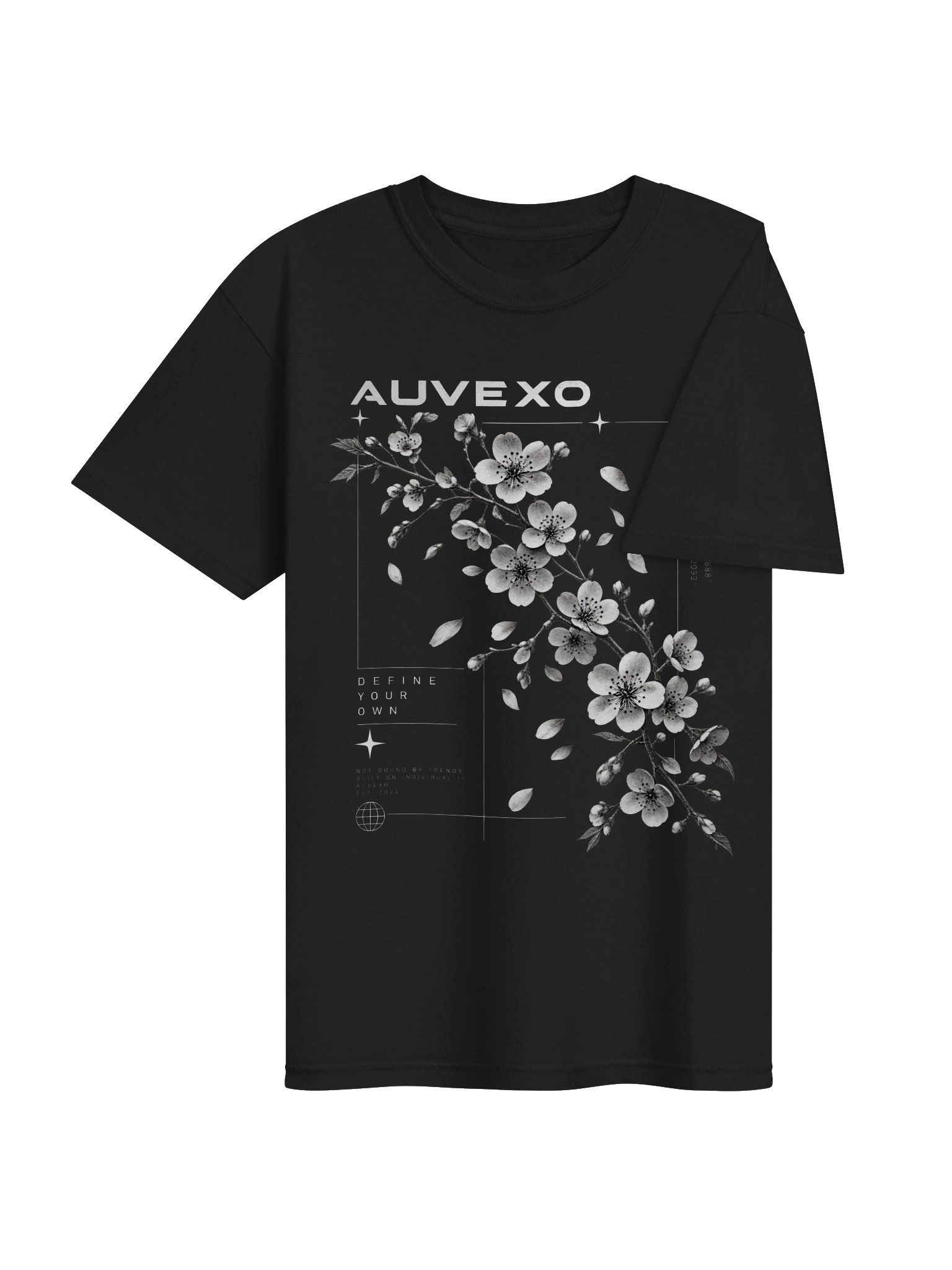 AUVEXO | Sakura Dreams Tee — Midnight Black product image (4)