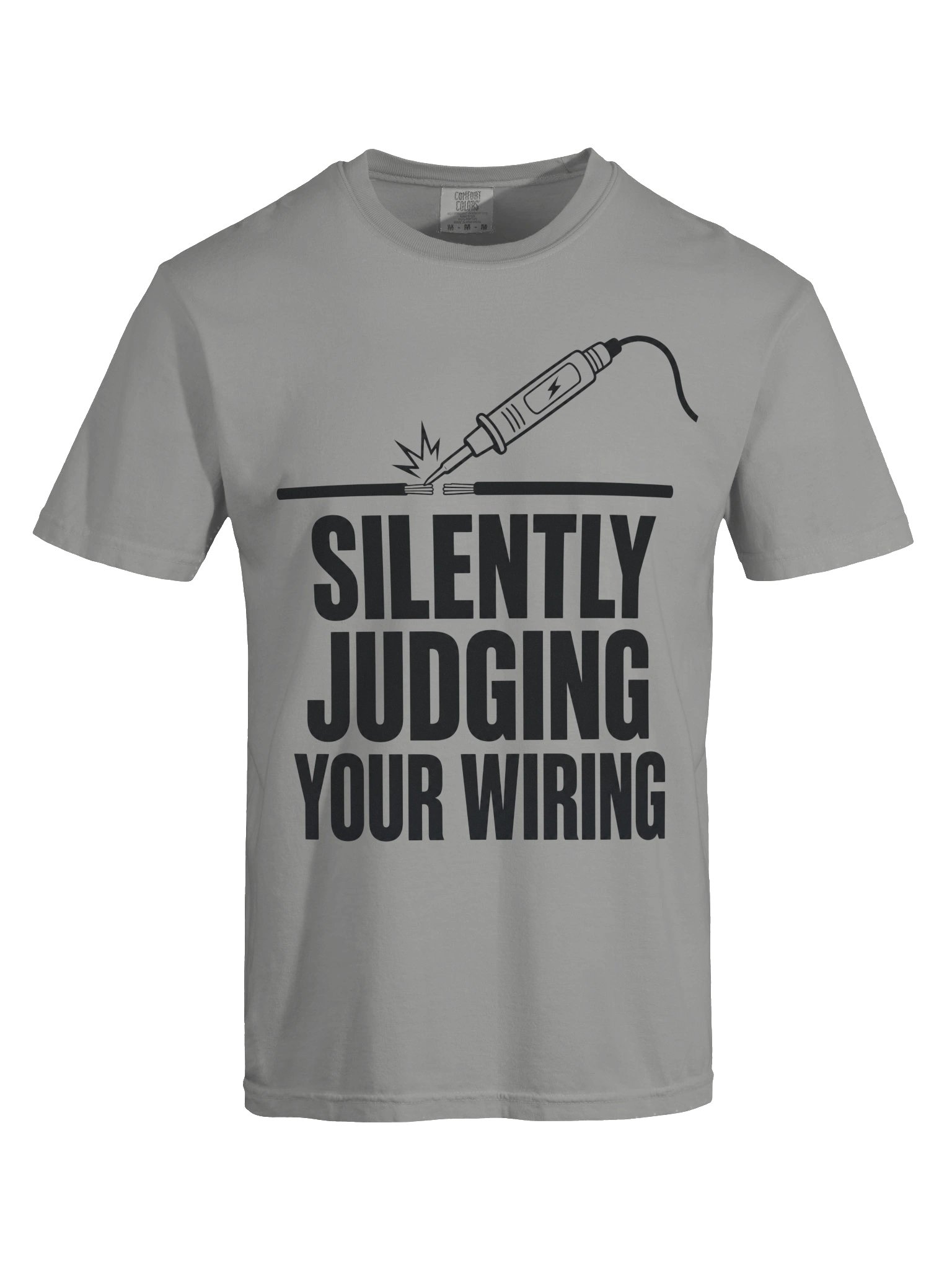 "Silently Judging Your Wiring" Electrician Shirt — Funny Trade Tee product image (52)