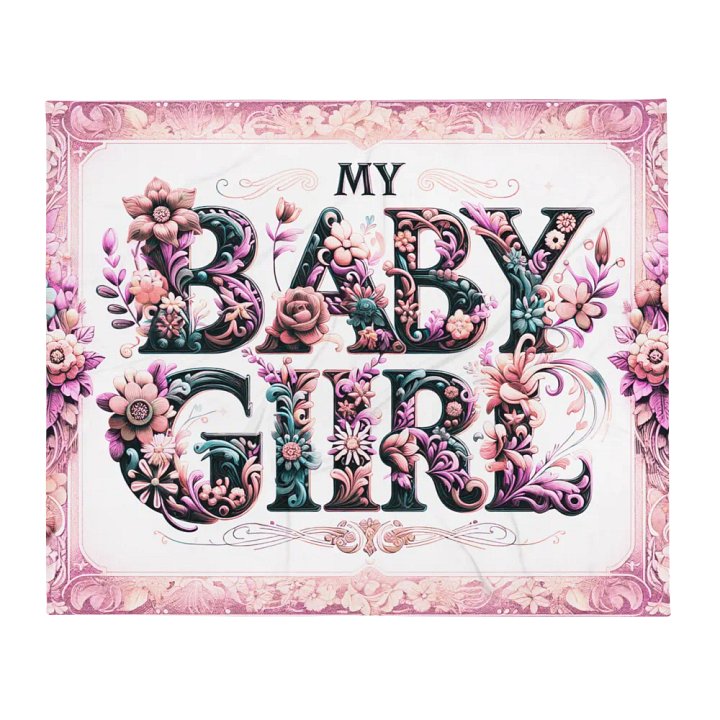 Vintage My Baby Girl Antique Style Baby Throw Blanket product image (2)