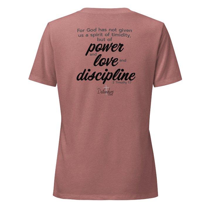 Front Logo Defenders LIVE Spirit Script Bright Feather Flow Women's V-Neck T-Shirt product image (5)