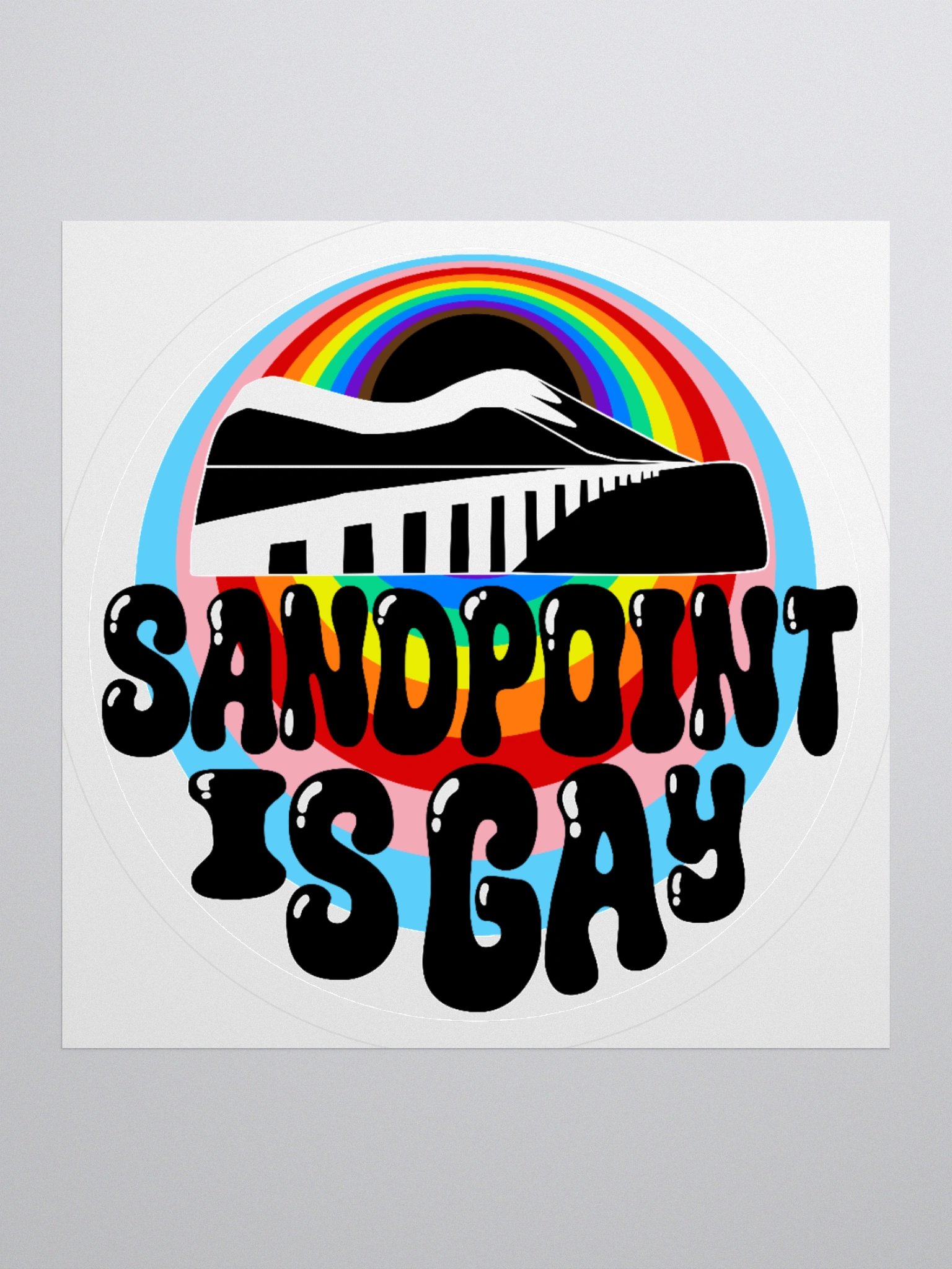 "SANDPOINT IS GAY" city sticker product image (1)