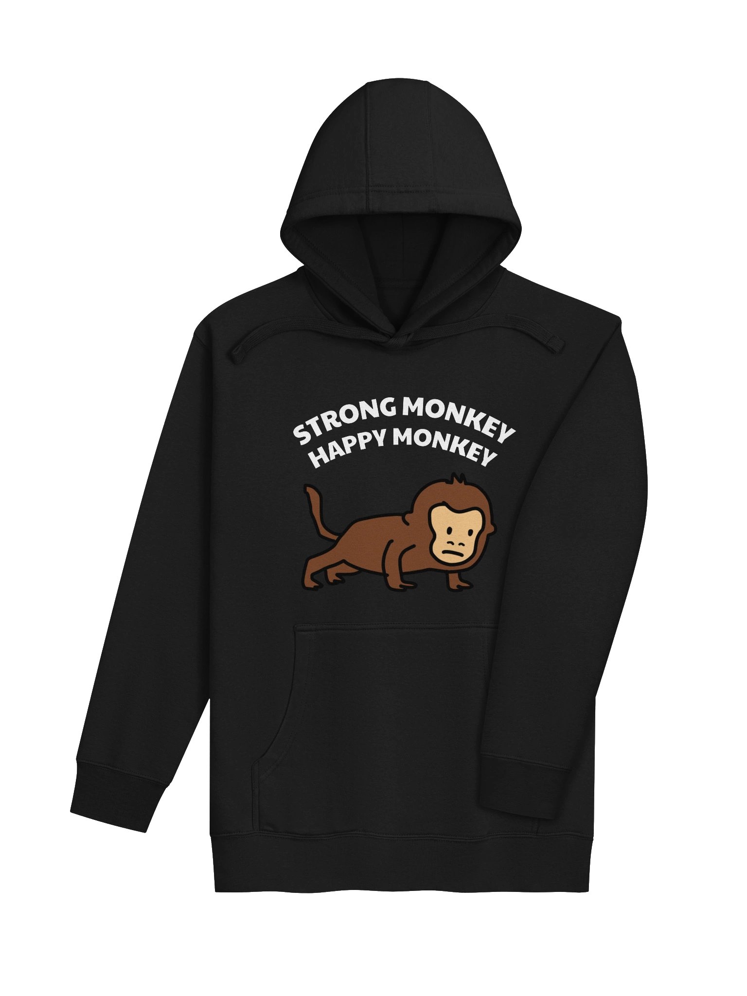 "Strong Monkey, Happy Monkey" Hoodie (Dark Color) product image (4)