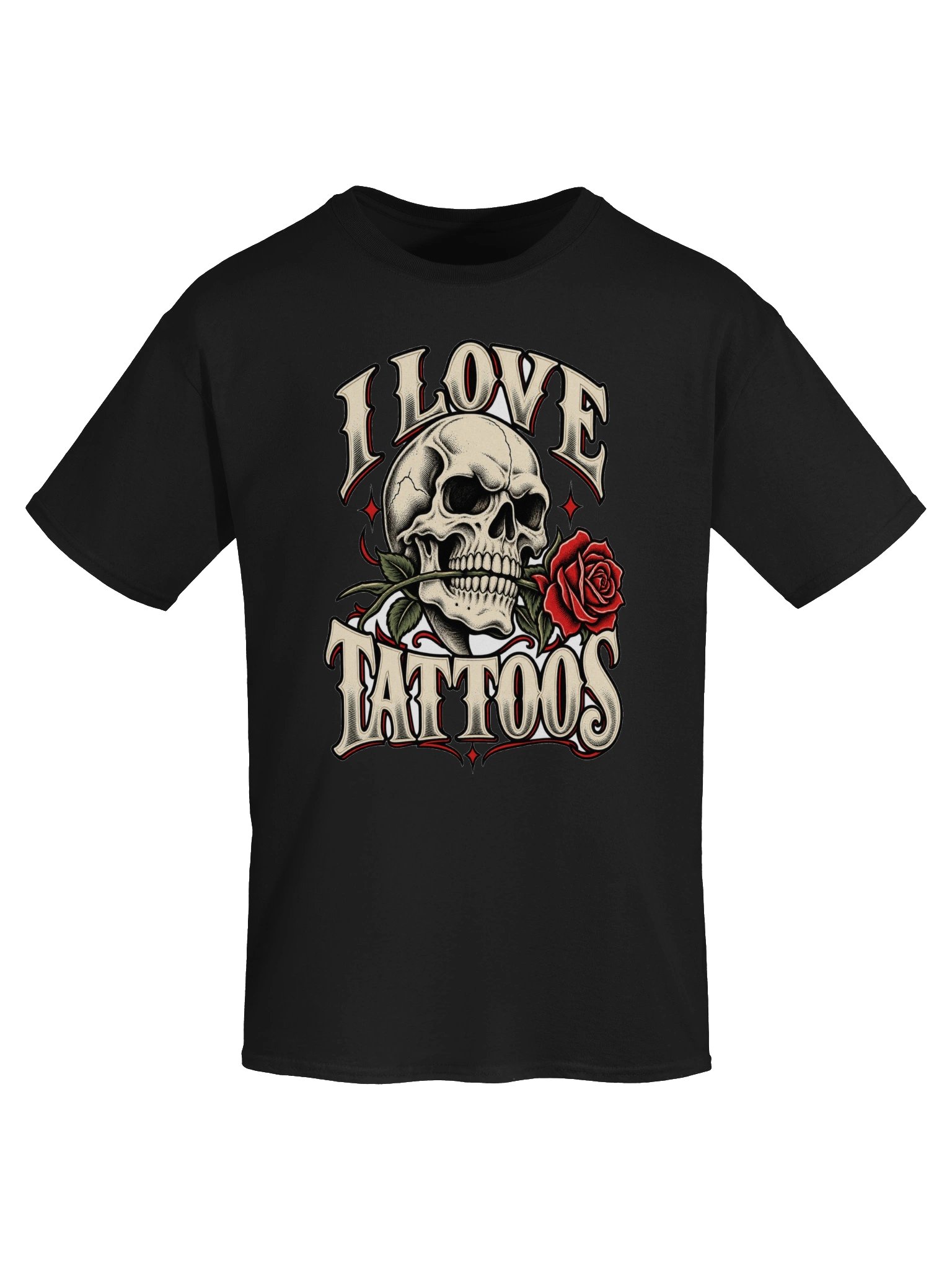 Skull & Rose Tee — I Love Tattoos product image (5)
