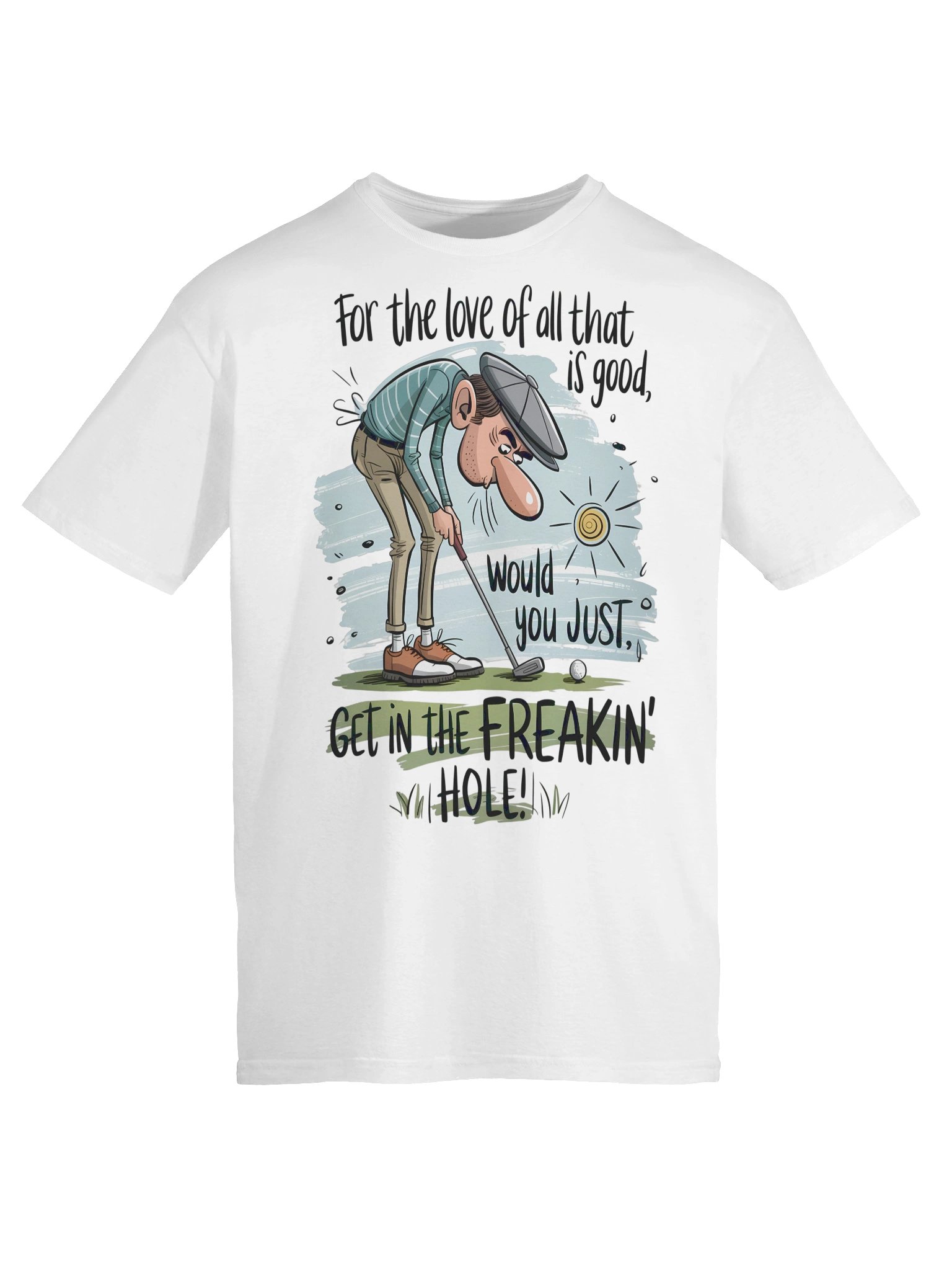 Frustrated Golfer Cartoon T-Shirt product image (9)