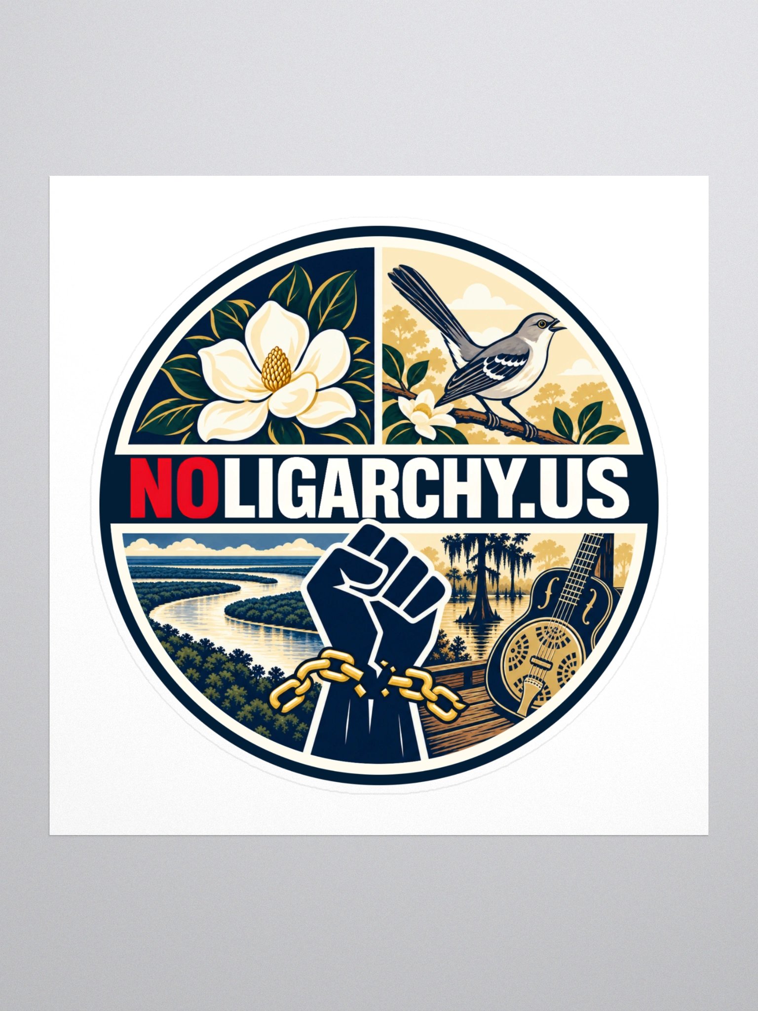Mississippi NOLIGARCHY.US sticker product image (1)