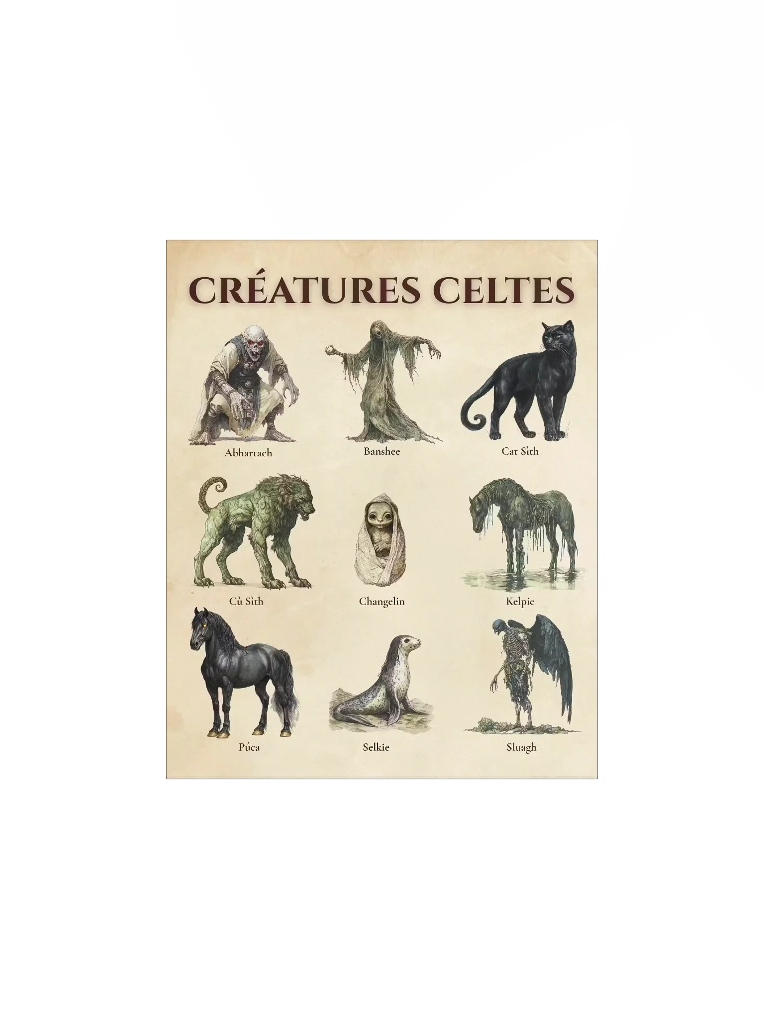Poster Créatures Celtes