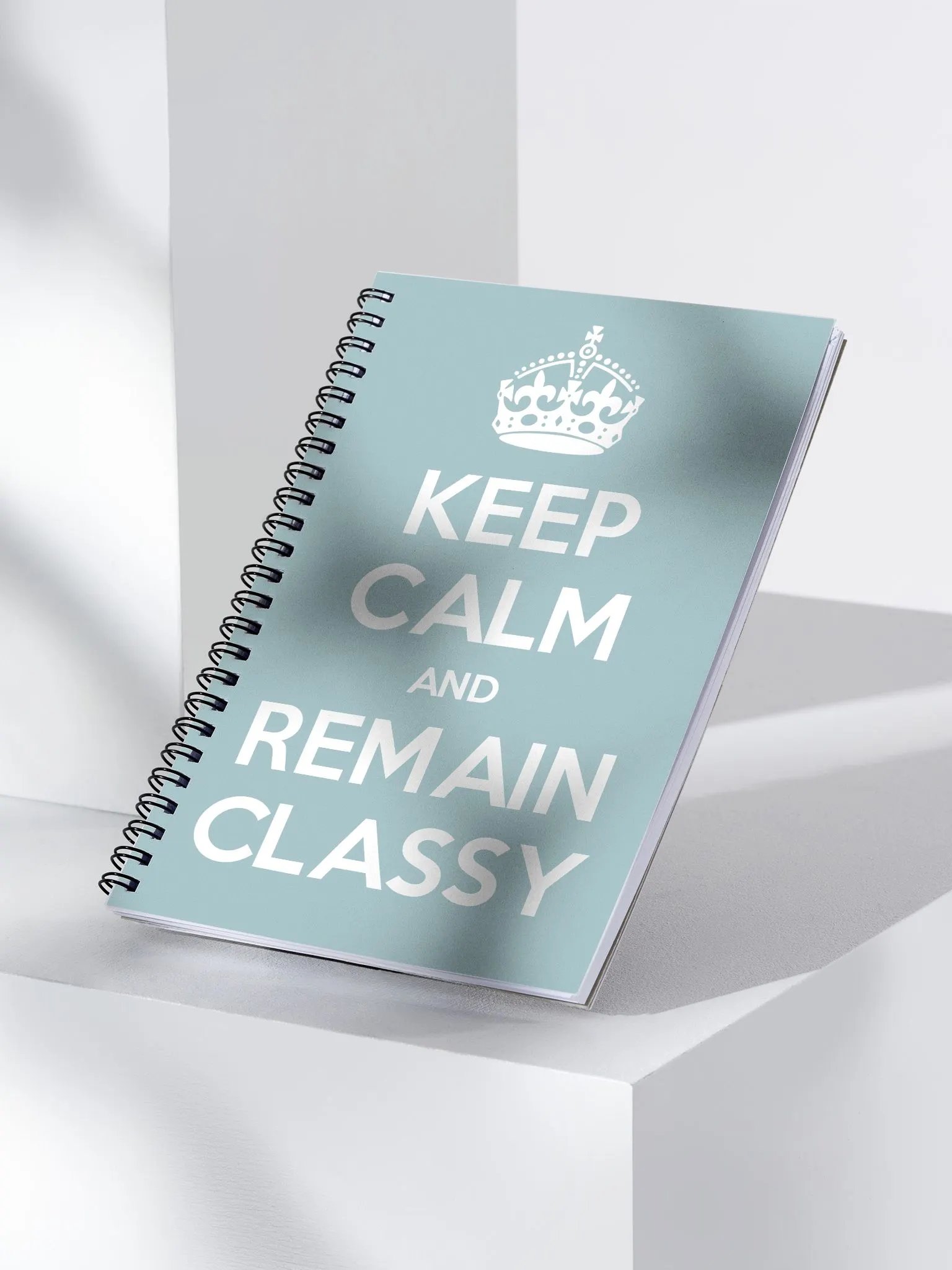 Keep Calm and Remain Classy Notebook in Blue | the Daily Connoisseur