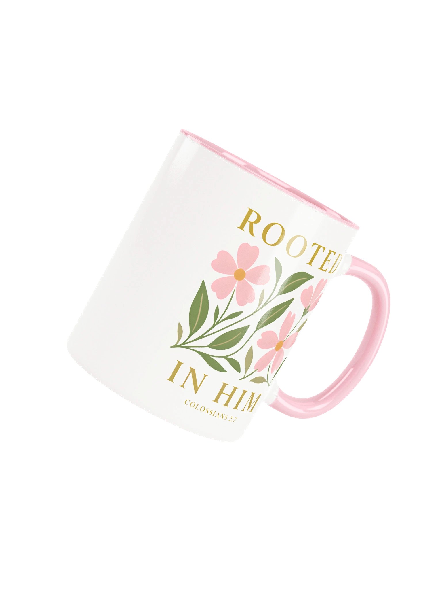 Elegant Floral Christian Mug for Women Inspired by Colossians 2:7 | 11oz & 15oz product image (19)
