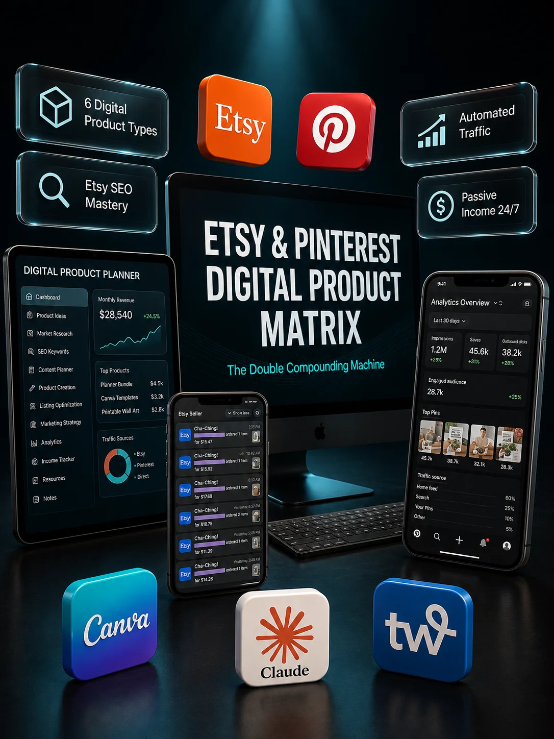 Etsy & Pinterest Digital Product Matrix product image (1)