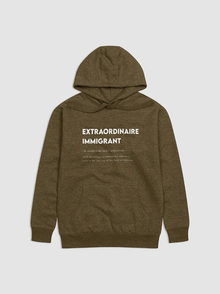 EXTRAORDINAIRE IMMIGRANT HOODIE BROWN product image (1)