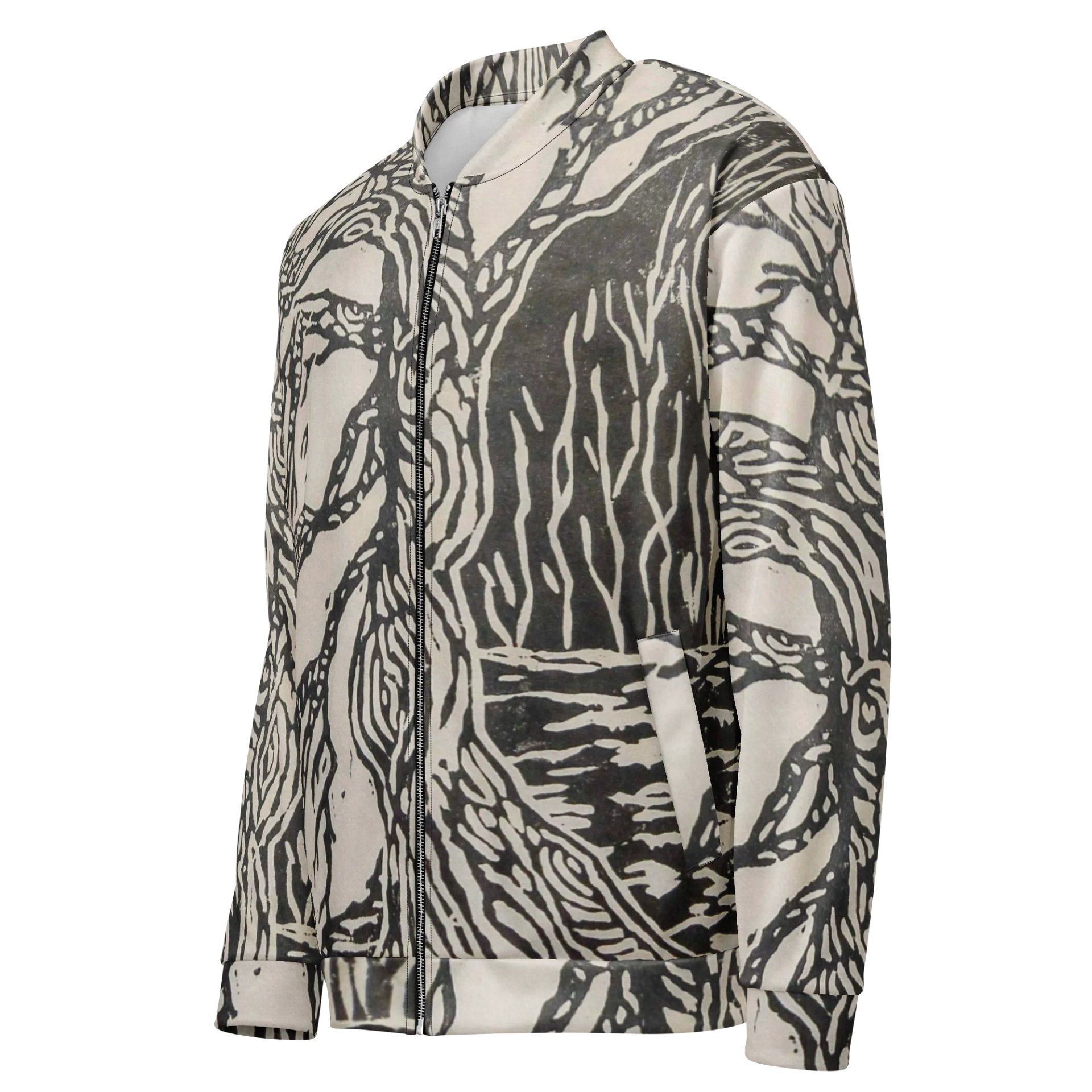Yin and yang Japanese block print Bomber Jacket product image (3)