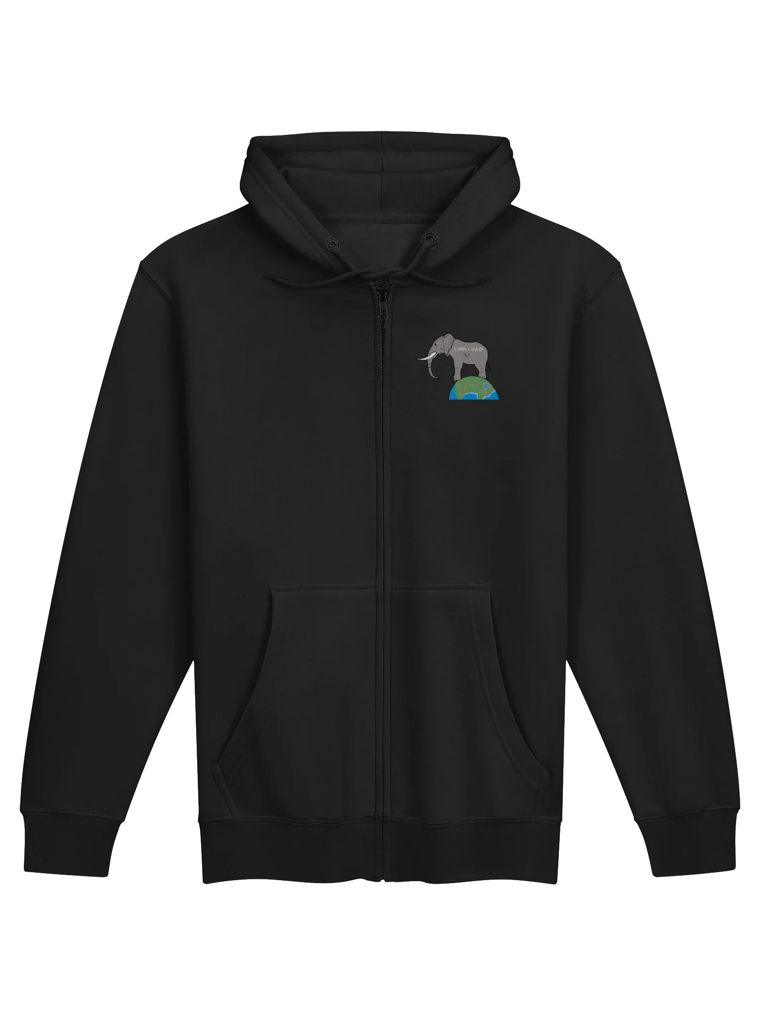 Elephant In The Room zip hoodie (Long Covid) product image (2)