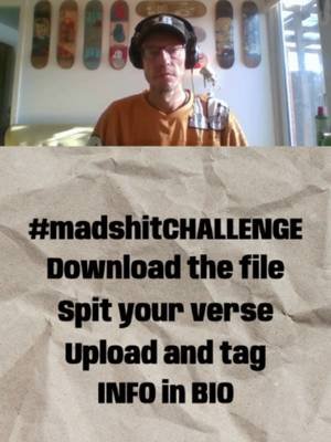 #madshitCHALLENGE - madshit OPEN VERSE challenge! Unlimited Features! Finish my song! Here is my official entry and call to action! Take it away MCs! Hey all, I made another little jingle and this time I want YOU to feature on it! I left room for you to spit a verse, anything goes, whether you want to keep it madshit or take it somewhere else, up to you! Repost YOUR version with the tag #madshitCHALLENGE 1. Download the Jingle https://soundcloud.com/madshitchallenge/madshitchallenge 2. Record your Verse 3. Upload and tag #madshitCHALLENGE NON-COMMERCIAL TRIBUTE & CHALLENGE DISCLAIMER 🎤🔥 This track is a non-profit, creative mashup and tribute to the legends of hip-hop. It features samples from Rampage the Last BoyScout (