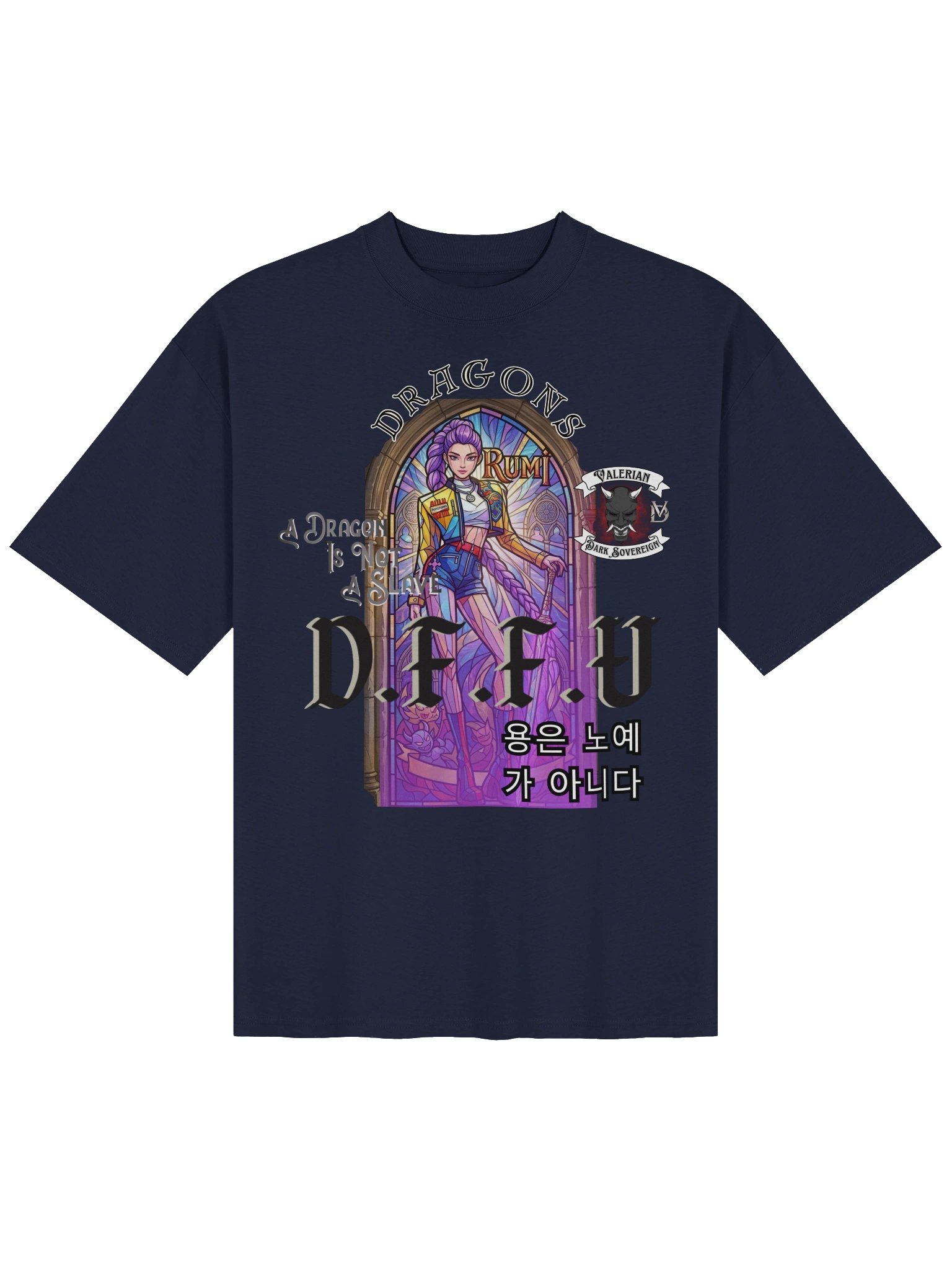 rumi praised mural oversized tee product image (4)