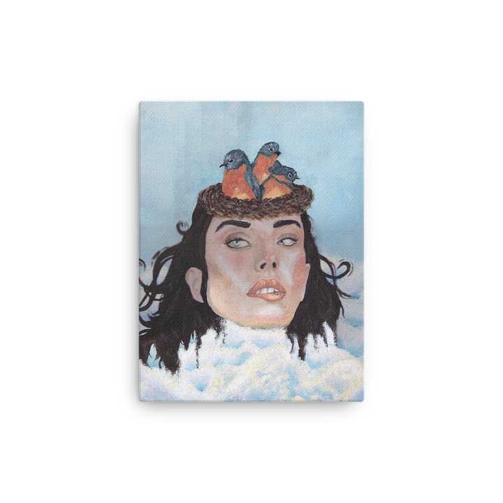 Head In Clouds - Handmade Piece Sleek Slim Canvas Art product image (2)