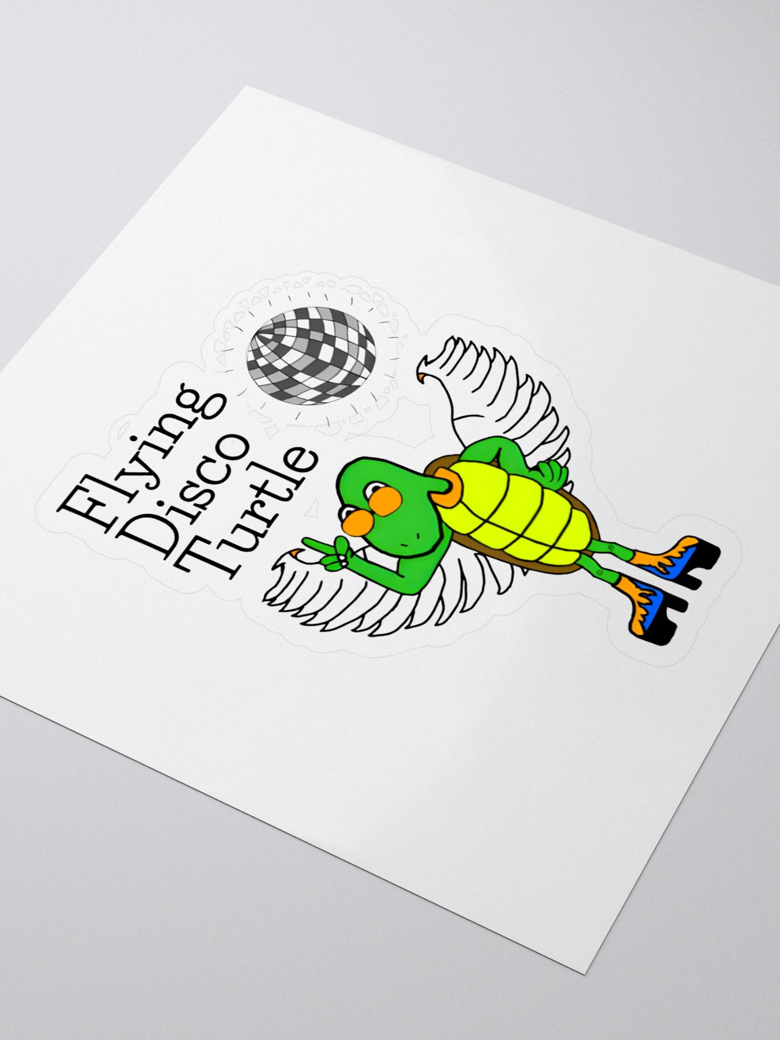 Flying Disco Turtle sticker product image (3)