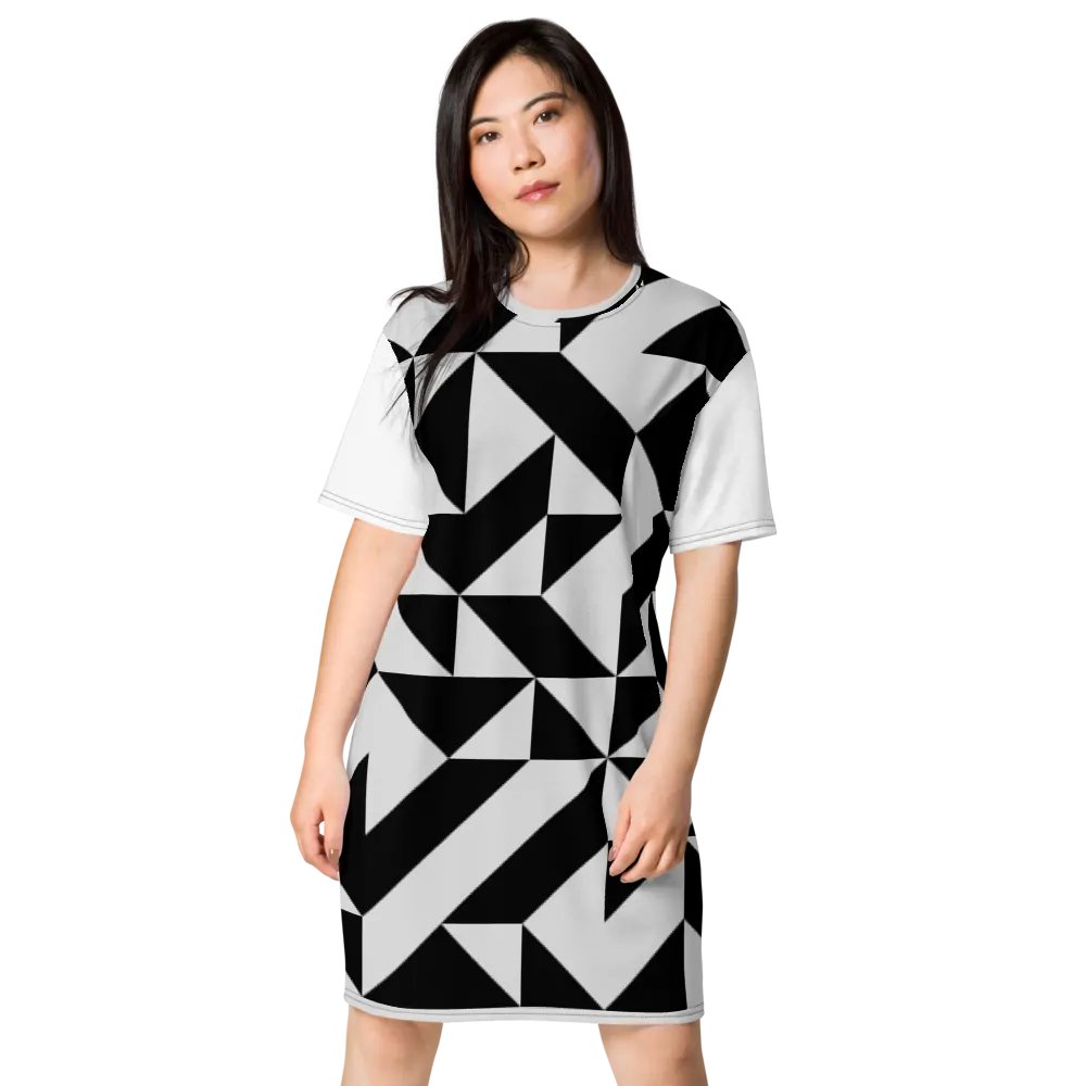 Abstract Geometric T-Shirt Dress product image (1)