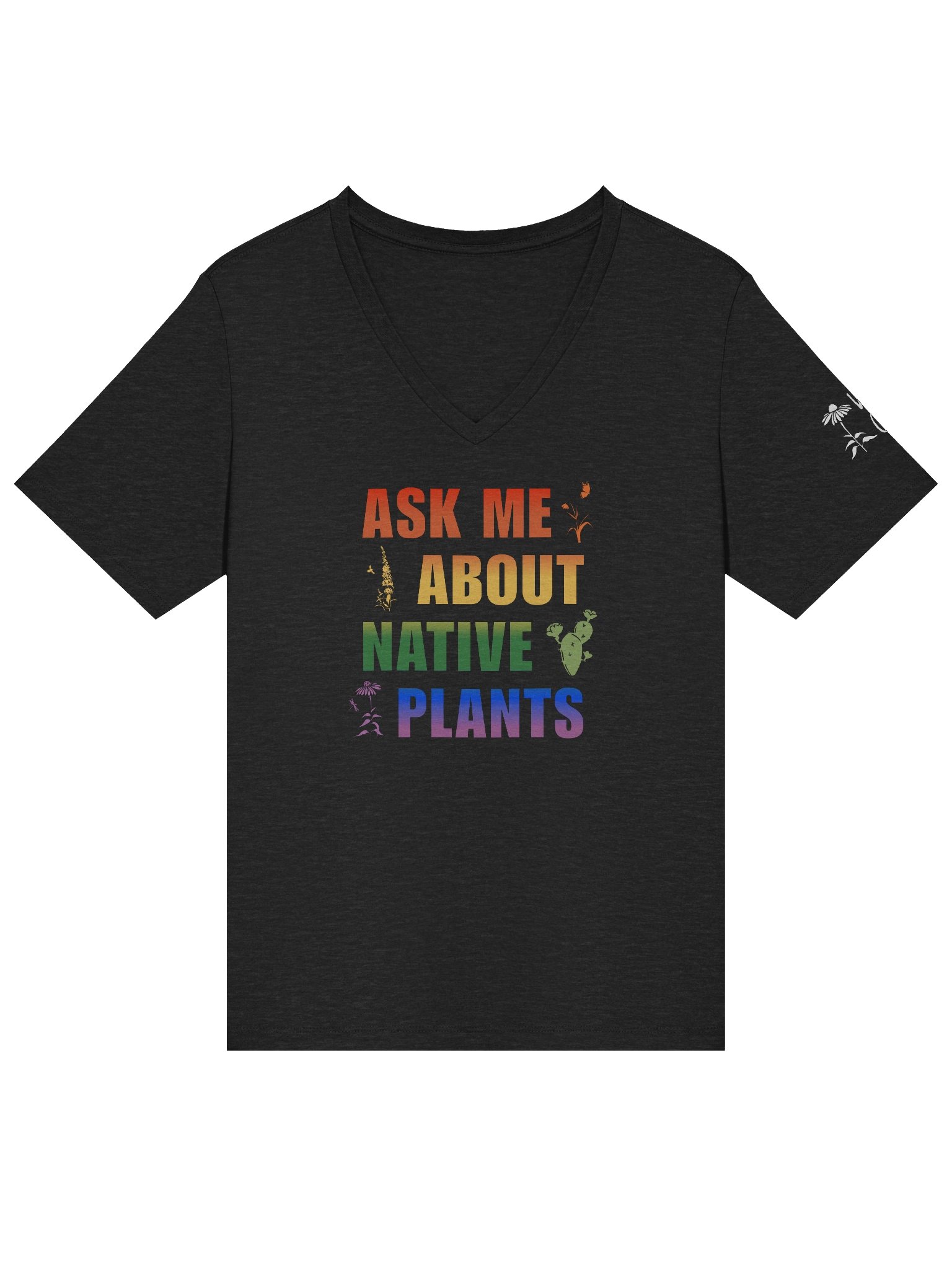 Ask Me About Native Plants - Pride (Women's Relaxed V-Neck T-Shirt) product image (14)