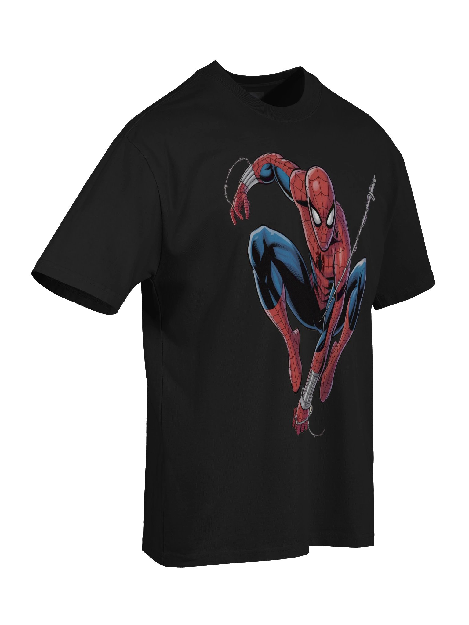 Spider-Man Web Shadow Swing Oversized Faded T-Shirt product image (8)