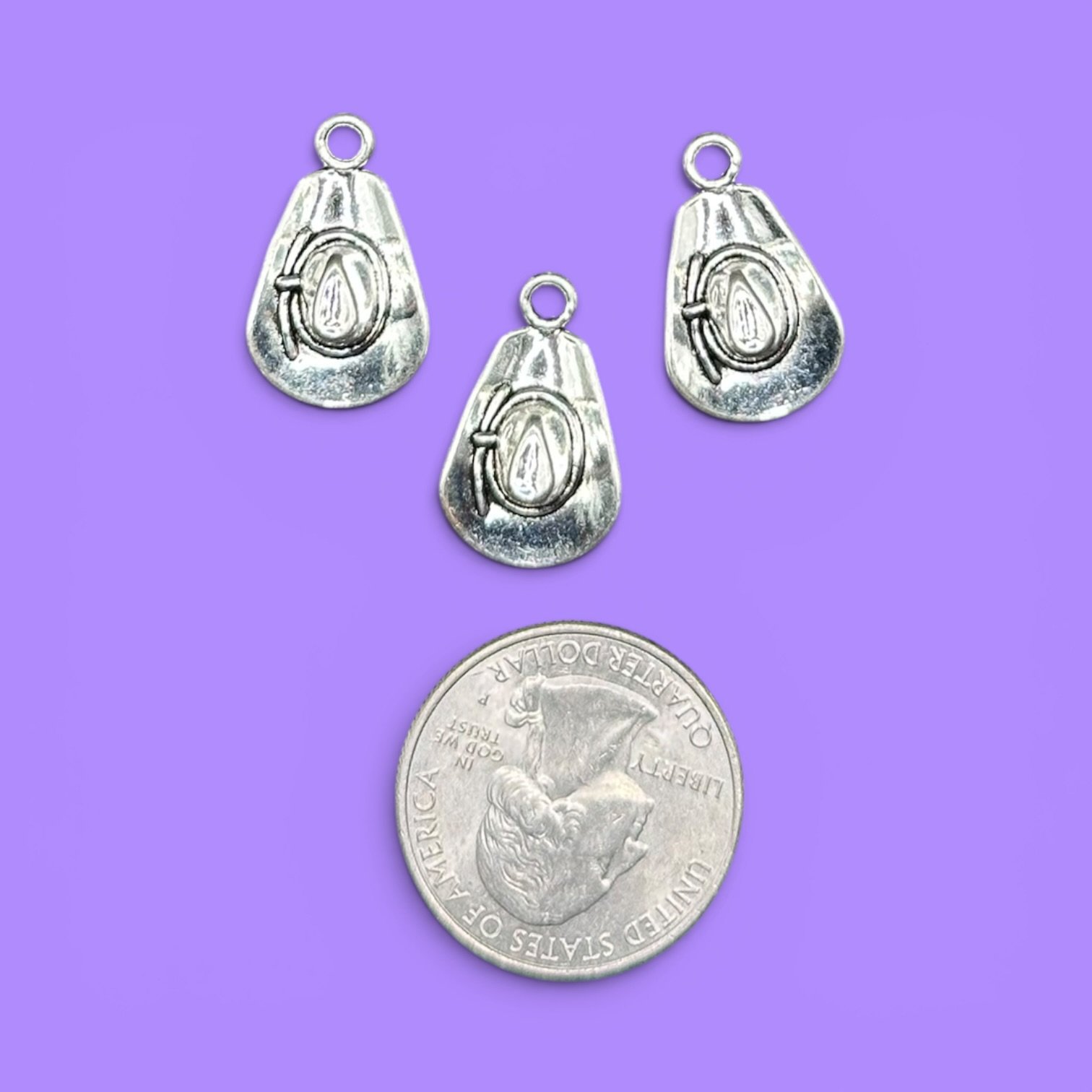 Cowgirl Hat Silver Whinny Winners Braid and Bridle Charms for Horses | Little Shop of Ponies product image (2)