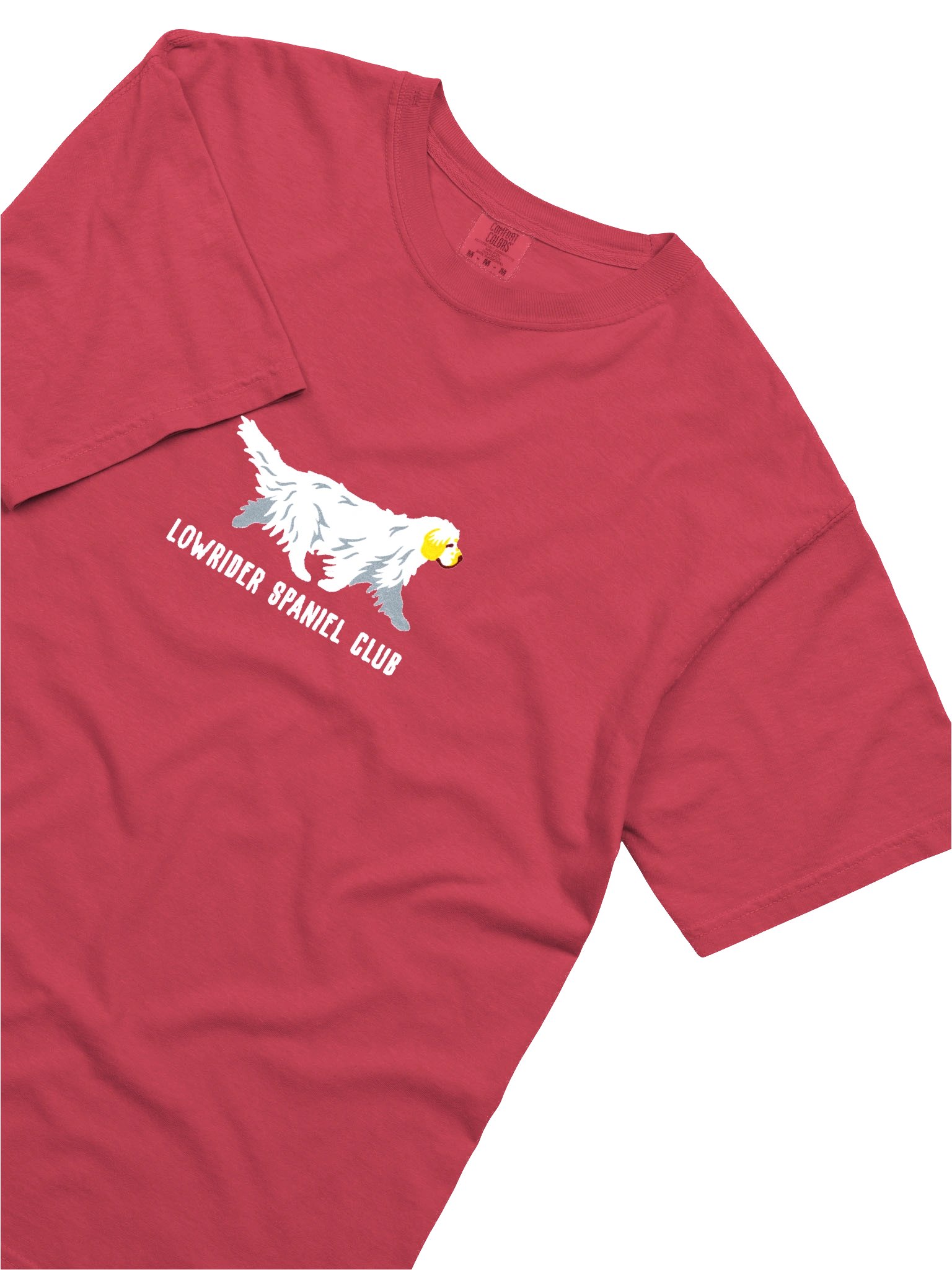 Lowrider Spaniel Club T-Shirt(Embroidered) of a Clumber Spaniel(Lemon & White) product image (8)