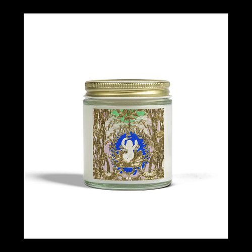 Aromatherapy, hand-poured essential oil blend candle with good vibes and positive intention.