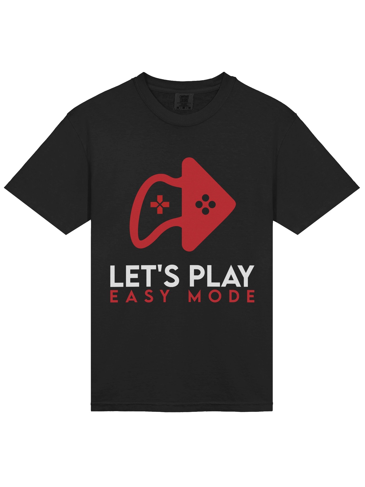 Let’s Play Easy Mode Heavyweight Tee – Black product image (10)