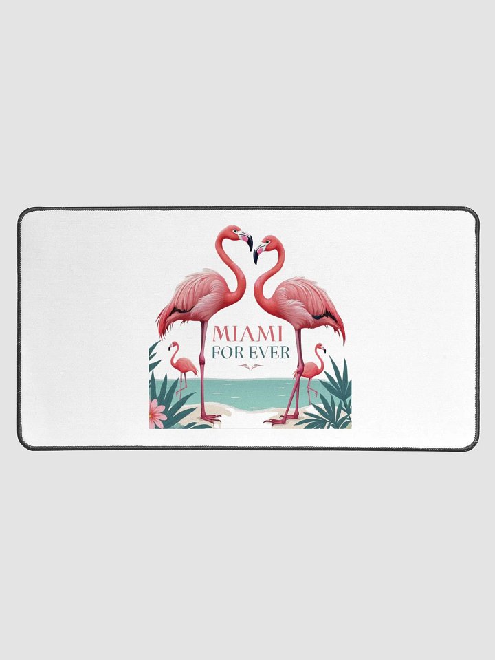 Flamingo Heart Desk Mat product image (1)